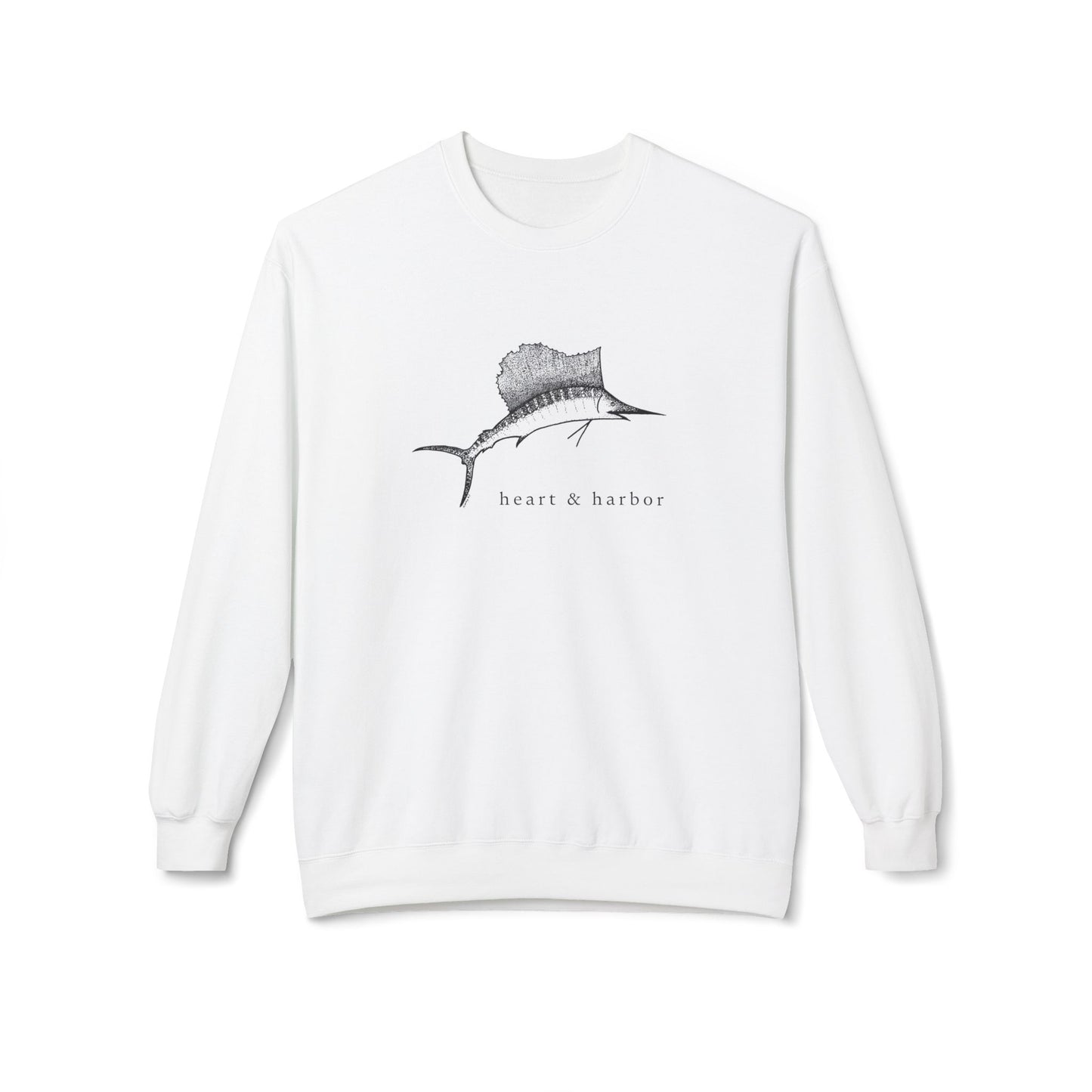 Sailfish Crewneck Sweatshirt | Unisex | Black Graphic | multiple colors