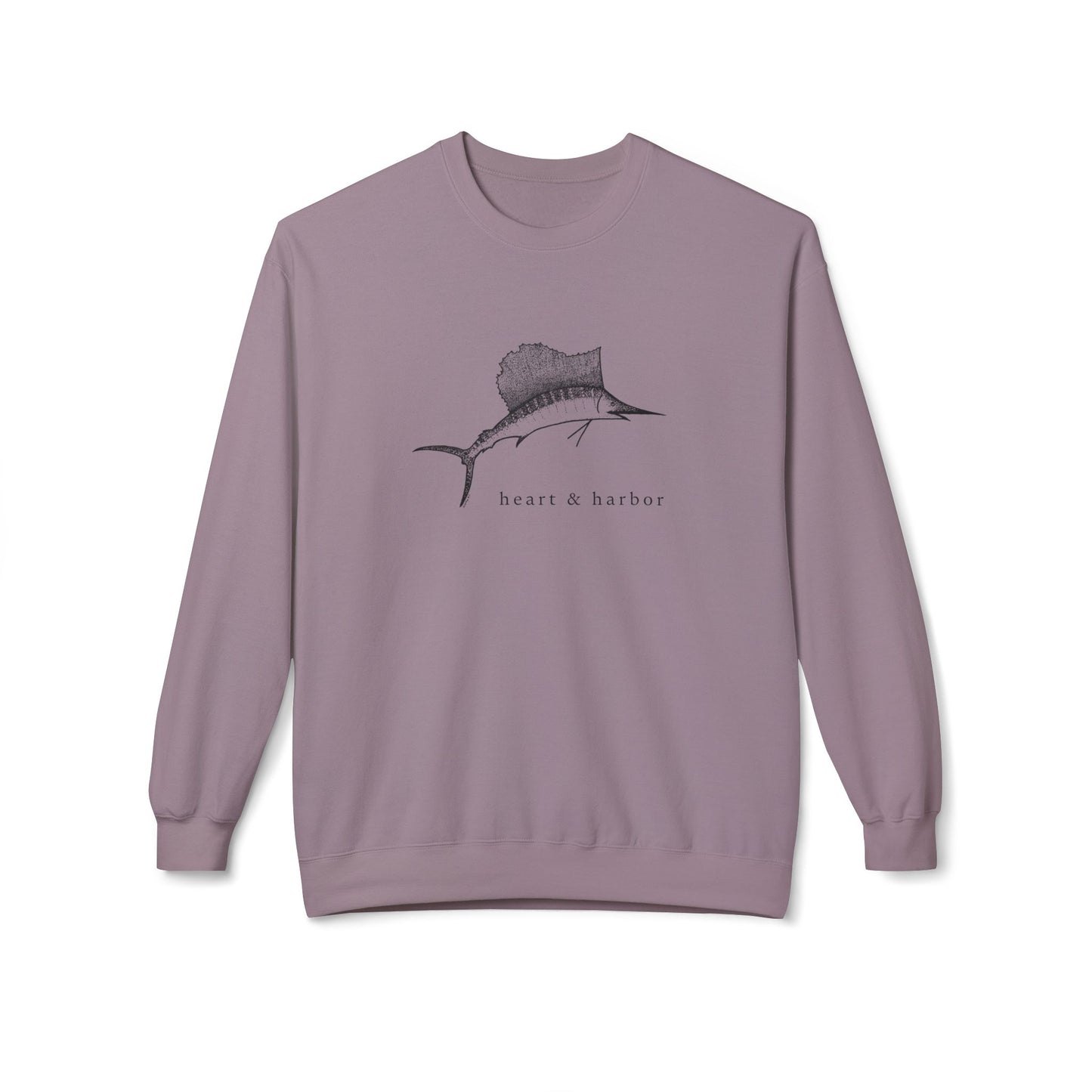 Sailfish Crewneck Sweatshirt | Unisex | Black Graphic | multiple colors
