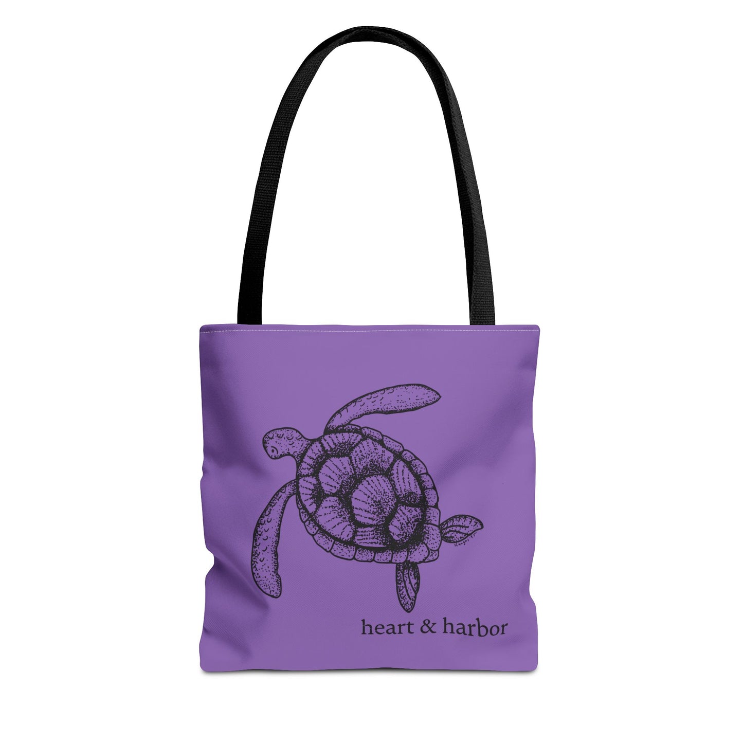 Sea Turtle Tote Bag - Hand-Drawn - Purple | Heart & Harbor