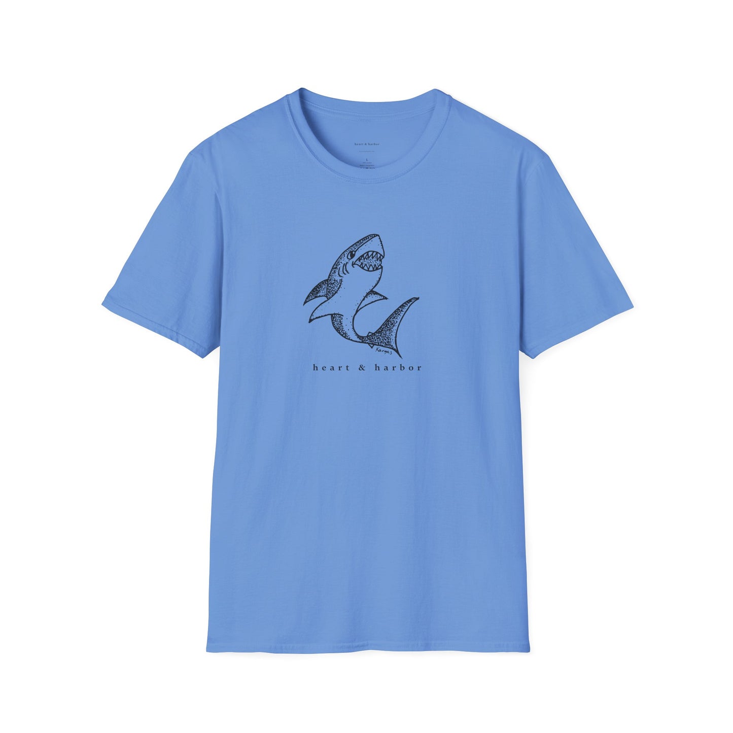 Shark Graphic T-Shirt | Unisex Hand-Drawn | Heart & Harbor | Multiple Colors