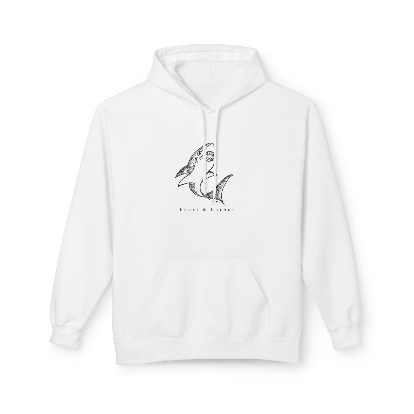 Shark Hoodie | Unisex | Hand-Drawn | Heart & Harbor | Multiple Colors