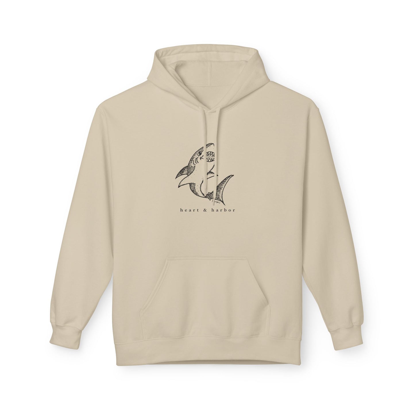 Shark Hoodie | Unisex | Hand-Drawn | Heart & Harbor | Multiple Colors