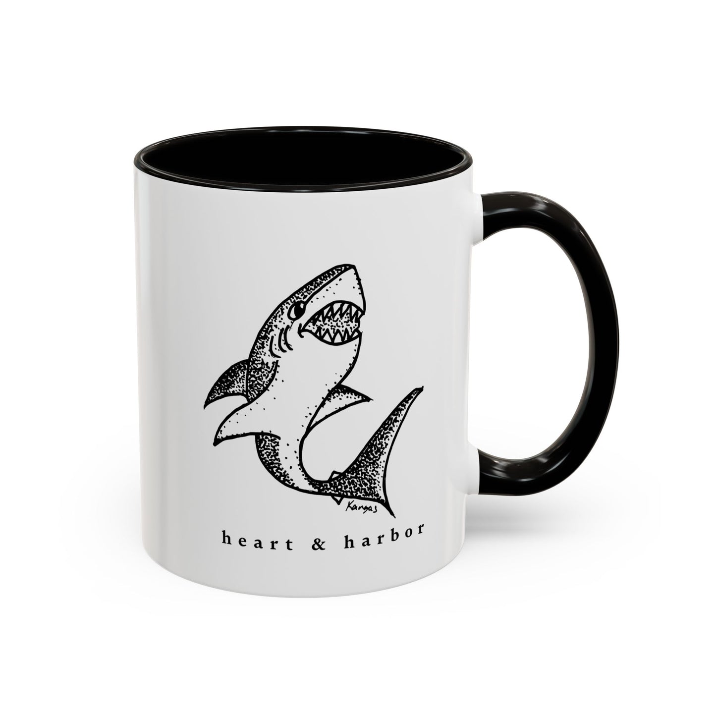 Shark Coffee Mug | Hand-Drawn | Heart & Harbor | Multiple Colors