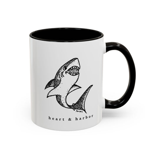 Shark Coffee Mug | Hand-Drawn | Heart & Harbor | Multiple Colors