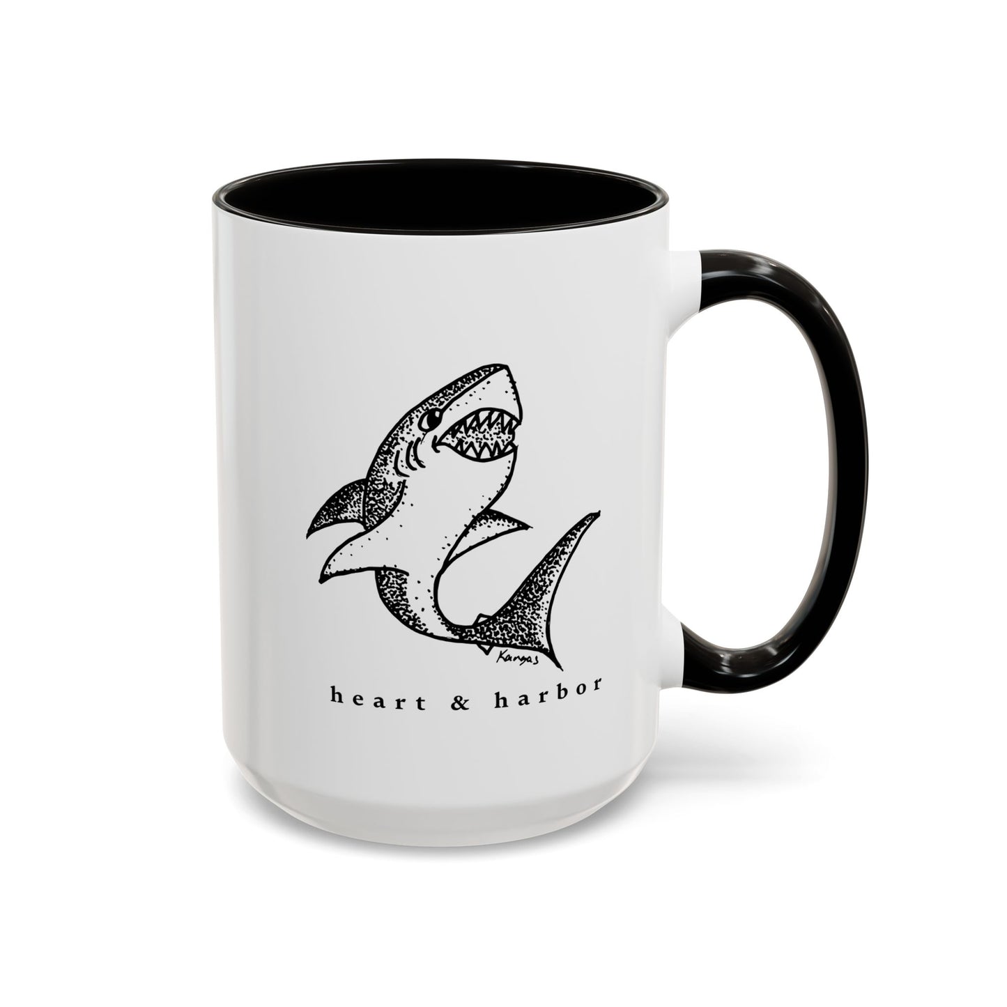 Shark Coffee Mug | Hand-Drawn | Heart & Harbor | Multiple Colors
