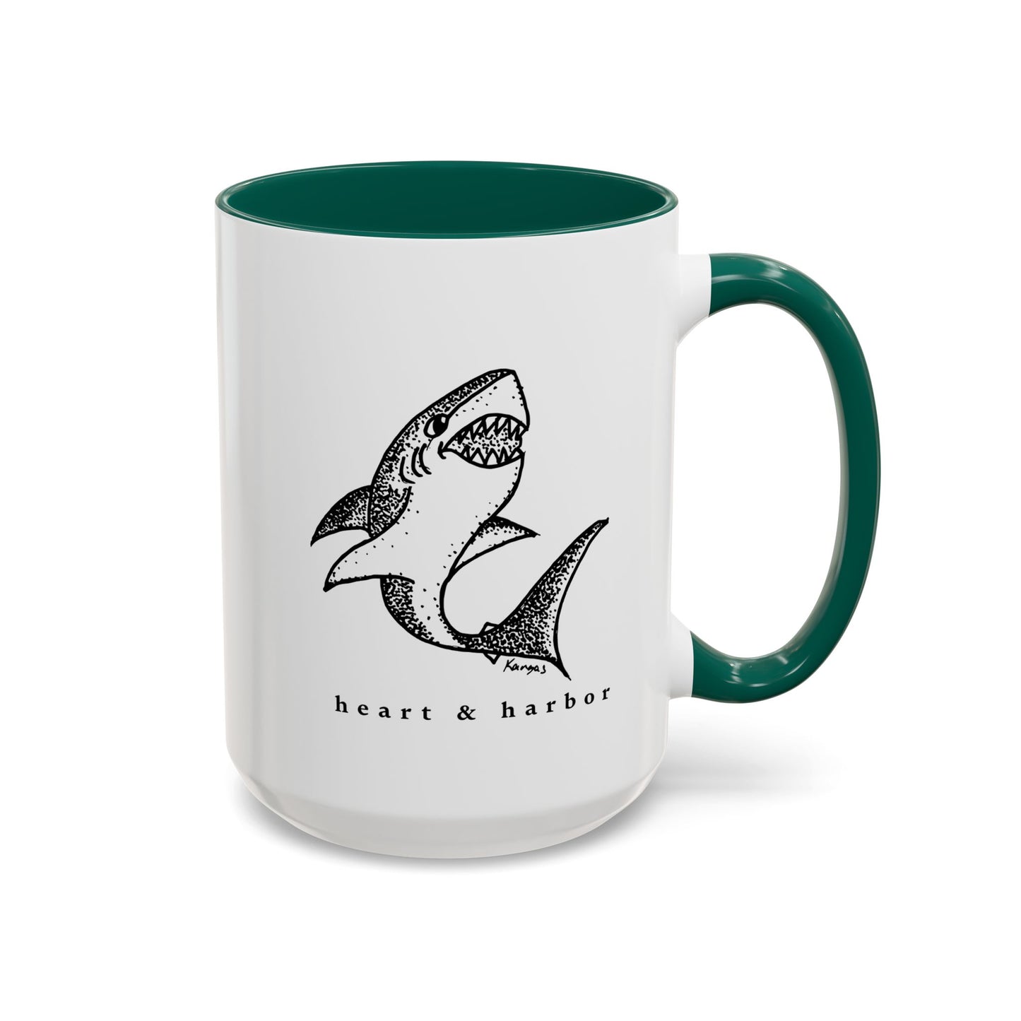 Shark Coffee Mug | Hand-Drawn | Heart & Harbor | Multiple Colors