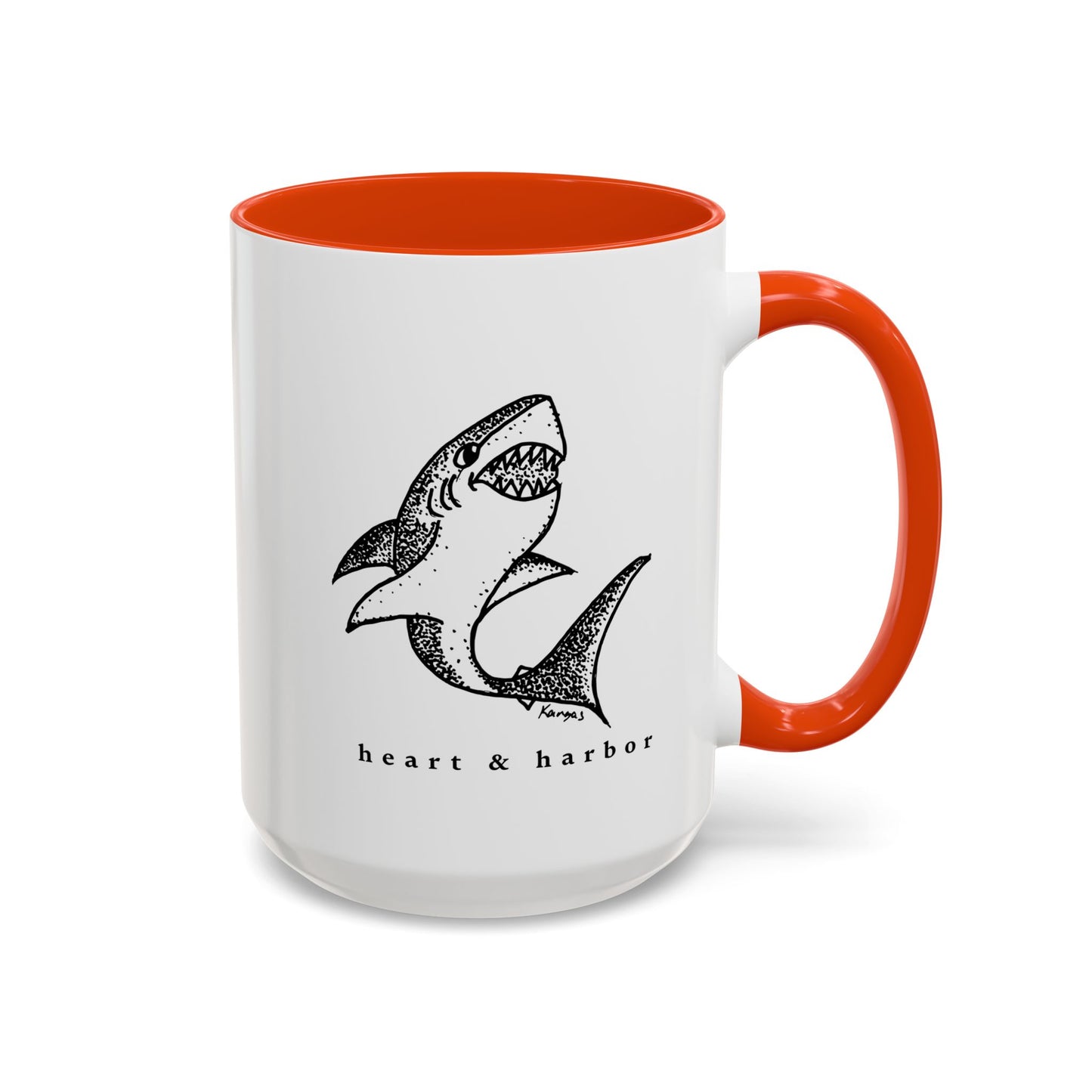 Shark Coffee Mug | Hand-Drawn | Heart & Harbor | Multiple Colors