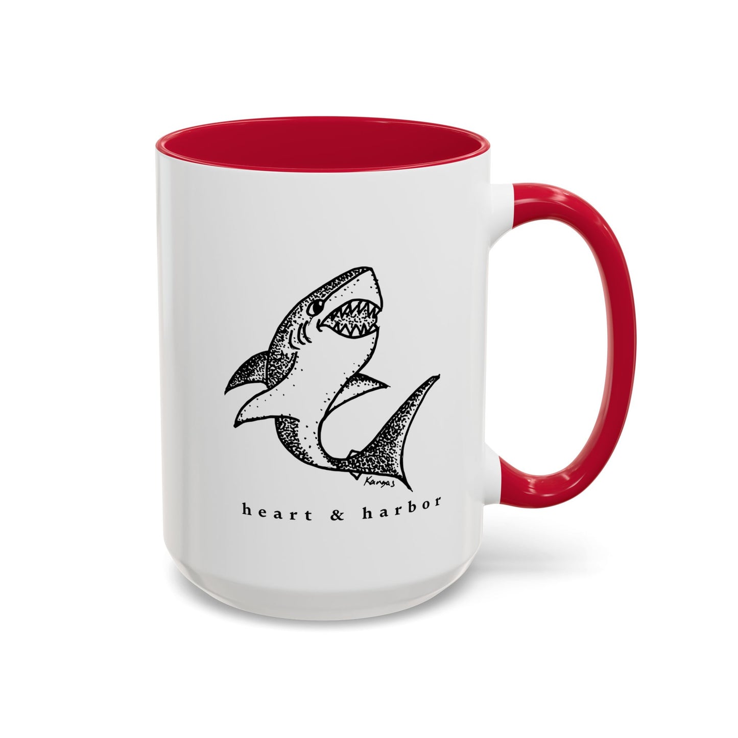Shark Coffee Mug | Hand-Drawn | Heart & Harbor | Multiple Colors