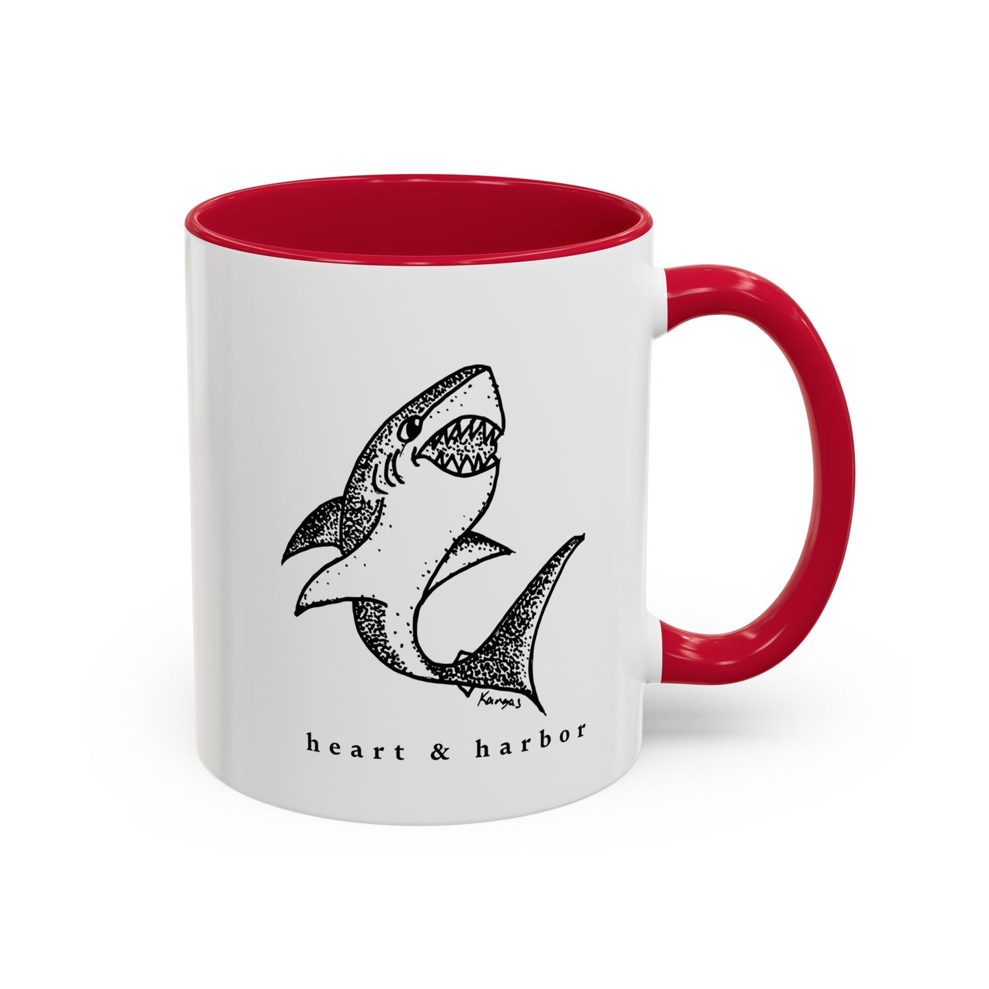 Shark Coffee Mug | Hand-Drawn | Heart & Harbor | Multiple Colors