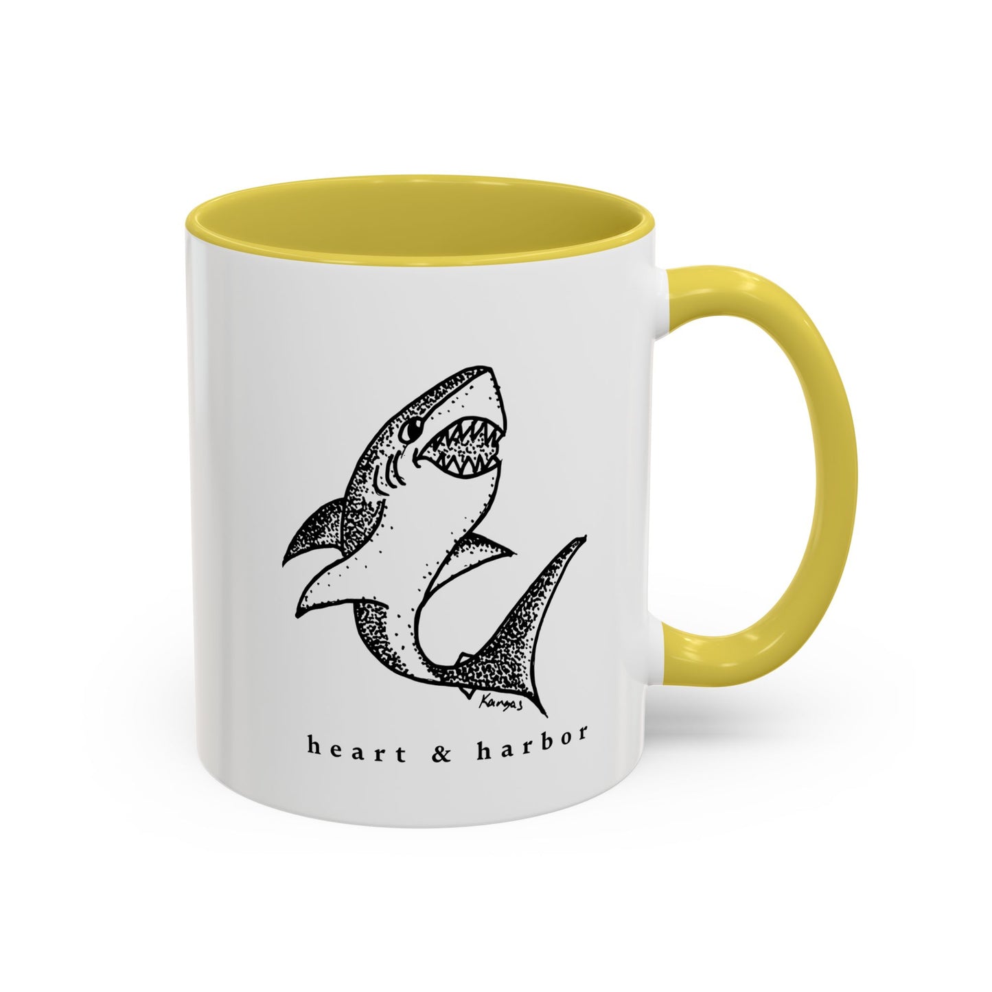 Shark Coffee Mug | Hand-Drawn | Heart & Harbor | Multiple Colors