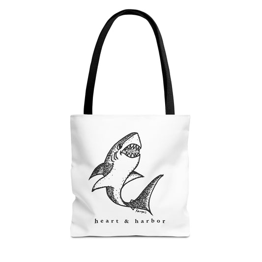 Shark Tote Bag | Hand Drawn | Heart & Harbor