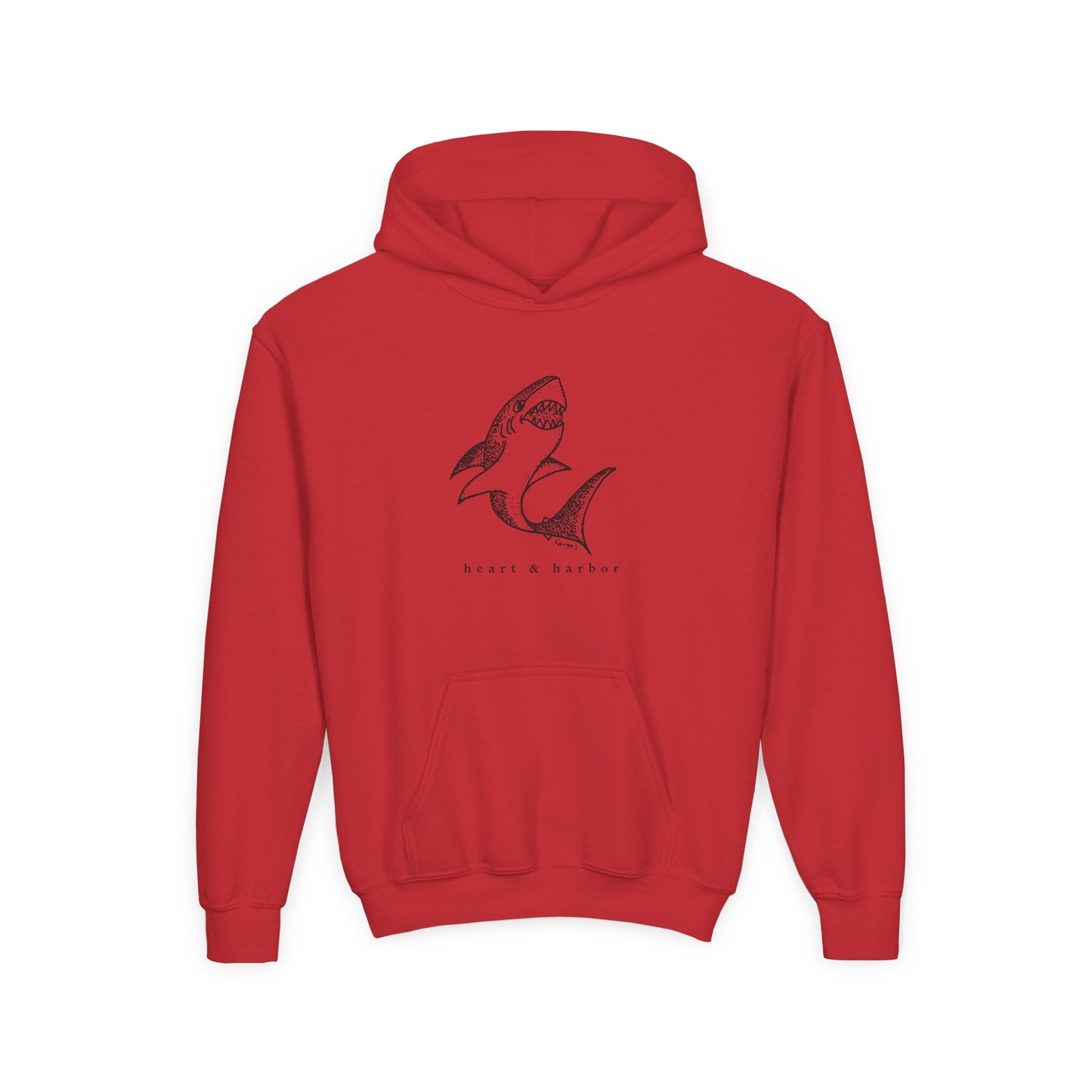 Shark Kids Hoodie | Hand-Drawn | Heart & Harbor | multiple colors