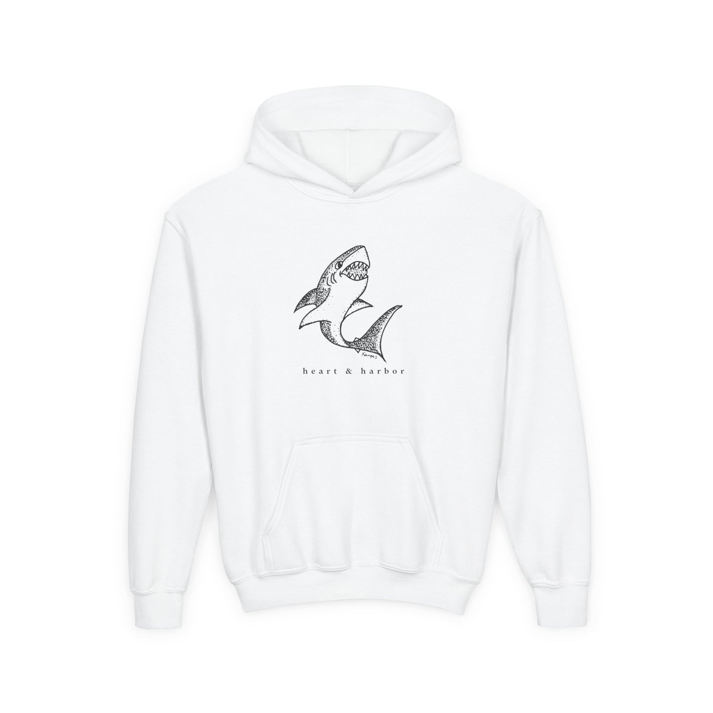 Shark Kids Hoodie | Hand-Drawn | Heart & Harbor | multiple colors