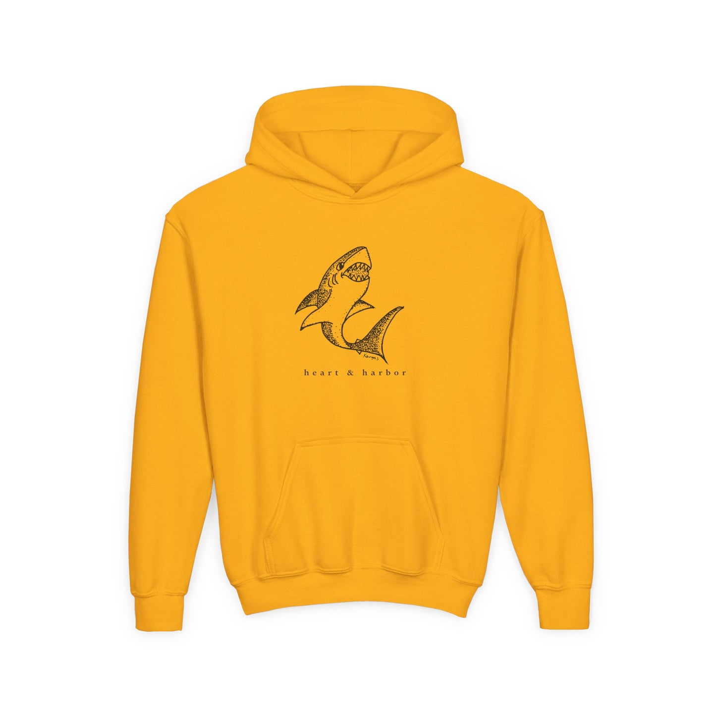 Shark Kids Hoodie | Hand-Drawn | Heart & Harbor | multiple colors