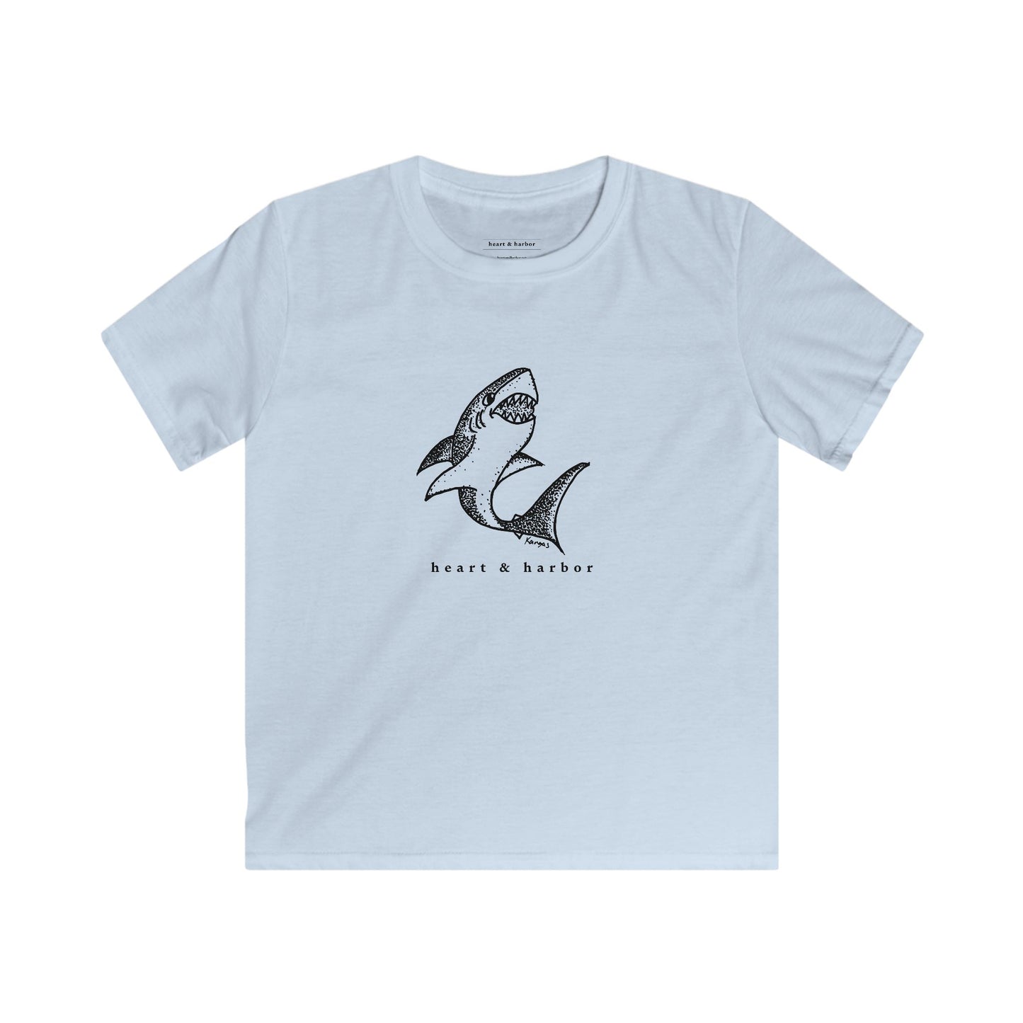 Shark Kids T-Shirt | Hand Drawn | Heart & Harbor | multiple colors