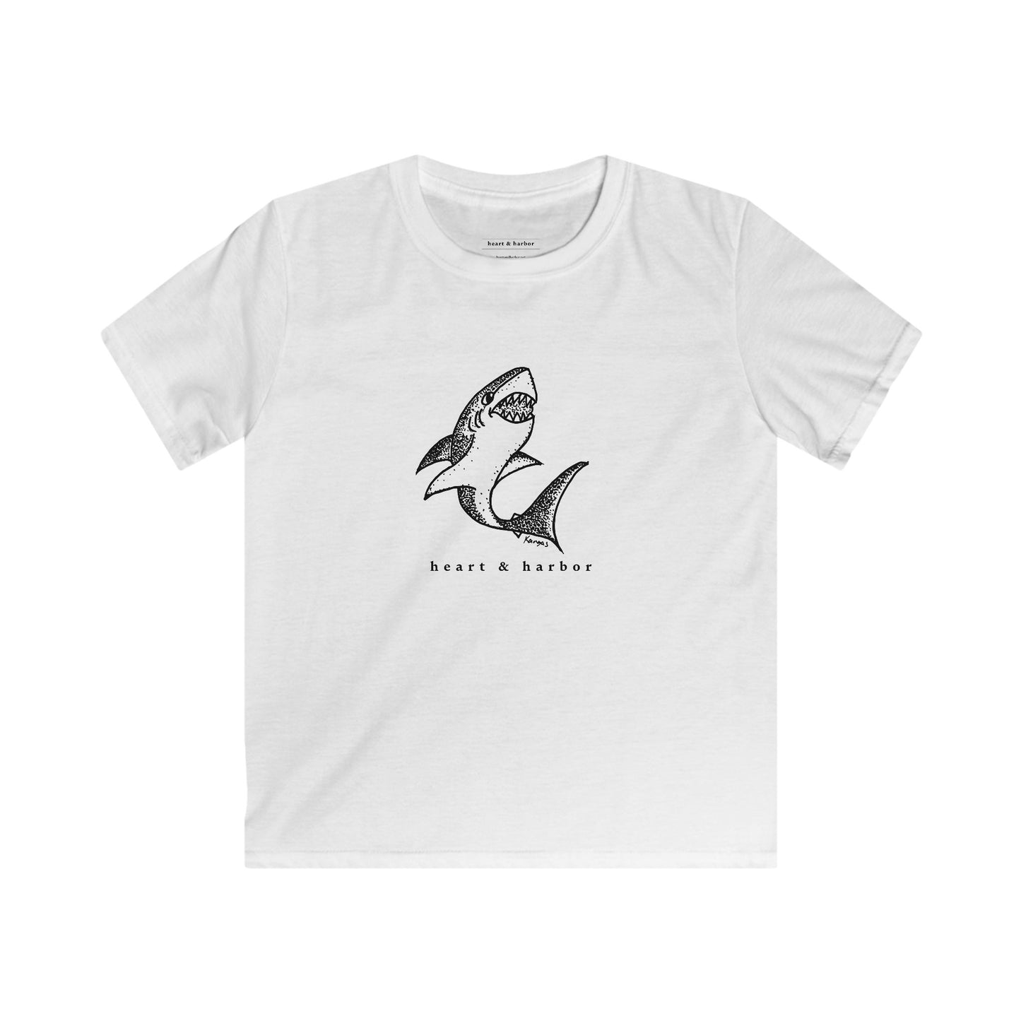 Shark Kids T-Shirt | Hand Drawn | Heart & Harbor | multiple colors