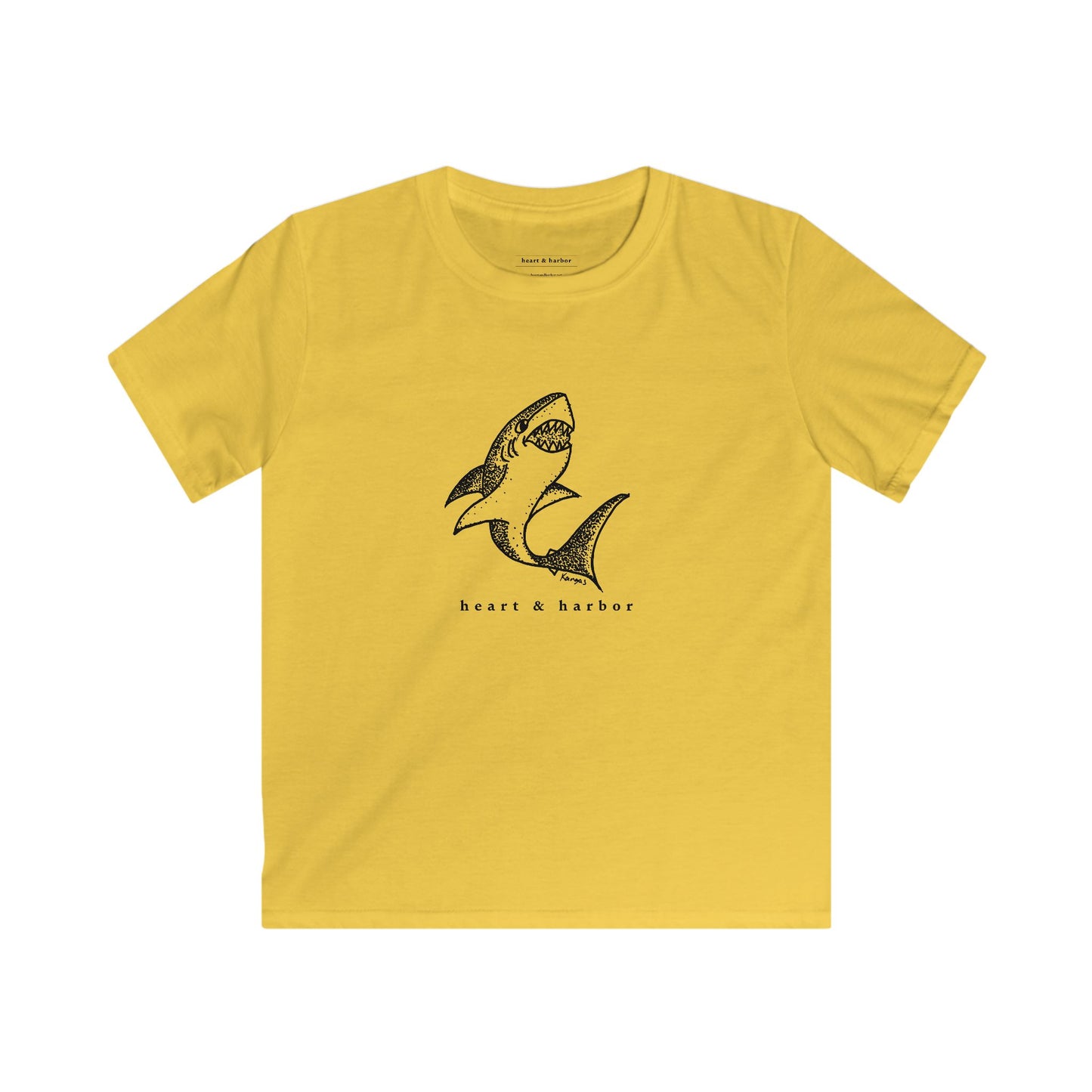 Shark Kids T-Shirt | Hand Drawn | Heart & Harbor | multiple colors