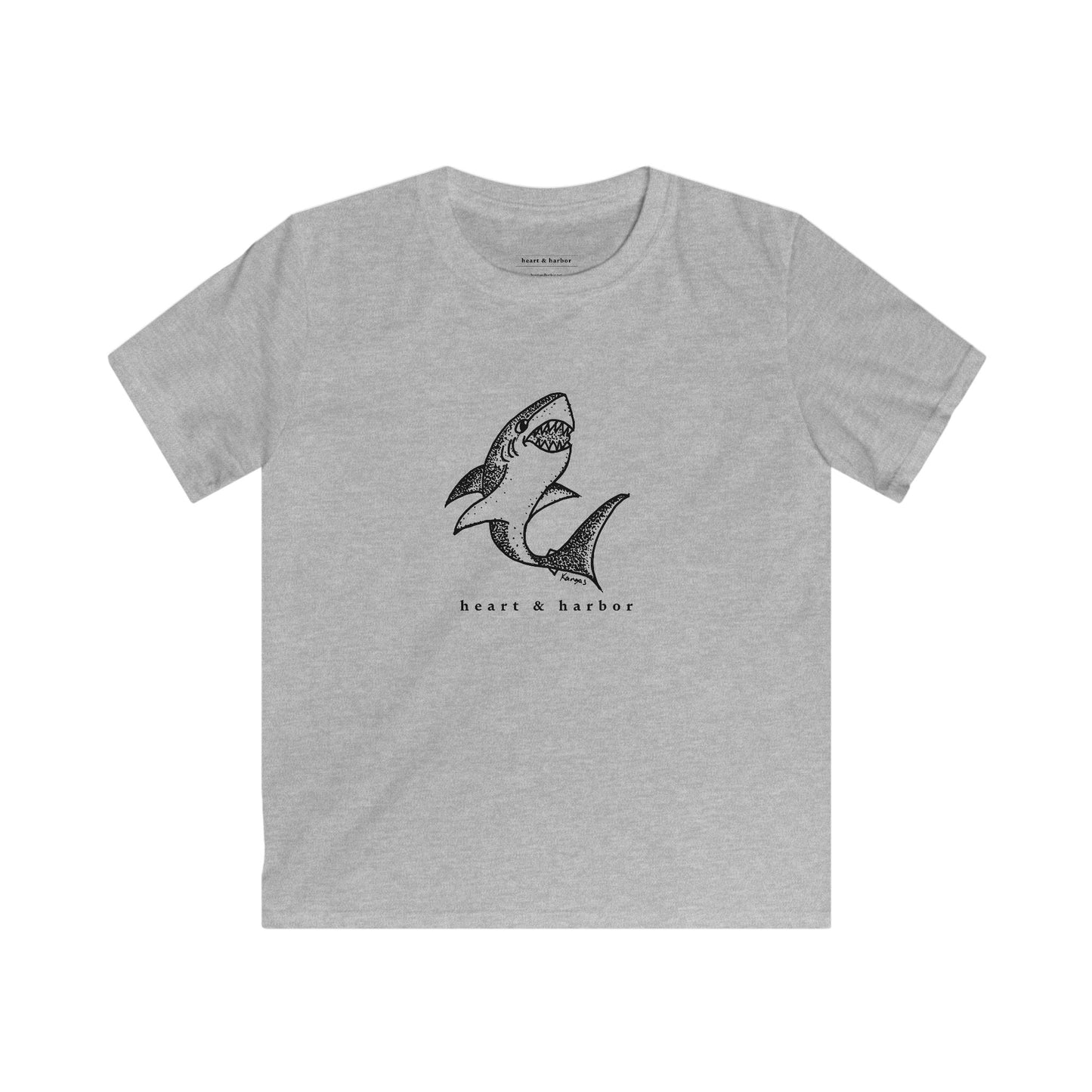 Shark Kids T-Shirt | Hand Drawn | Heart & Harbor | multiple colors