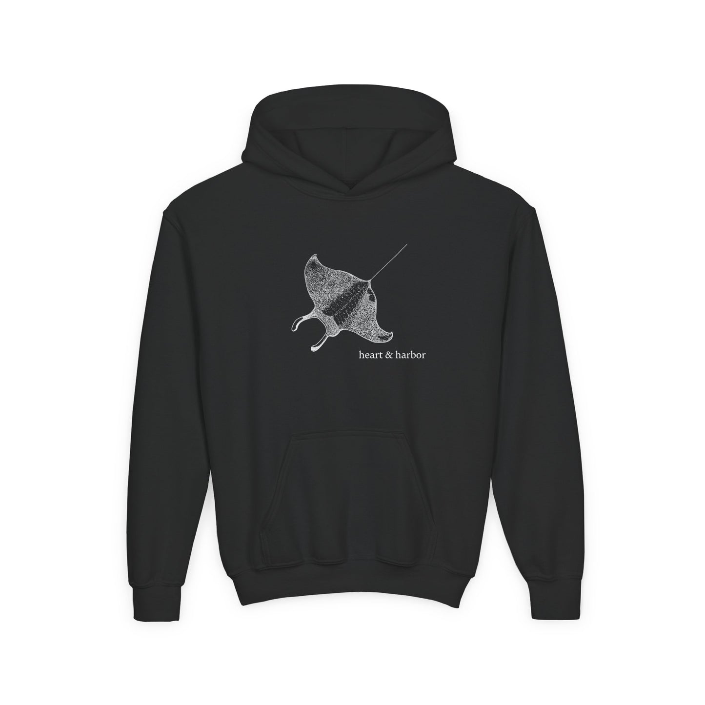 Manta Ray Kids Hoodie | Hand-Drawn | Heart & Harbor | multiple colors