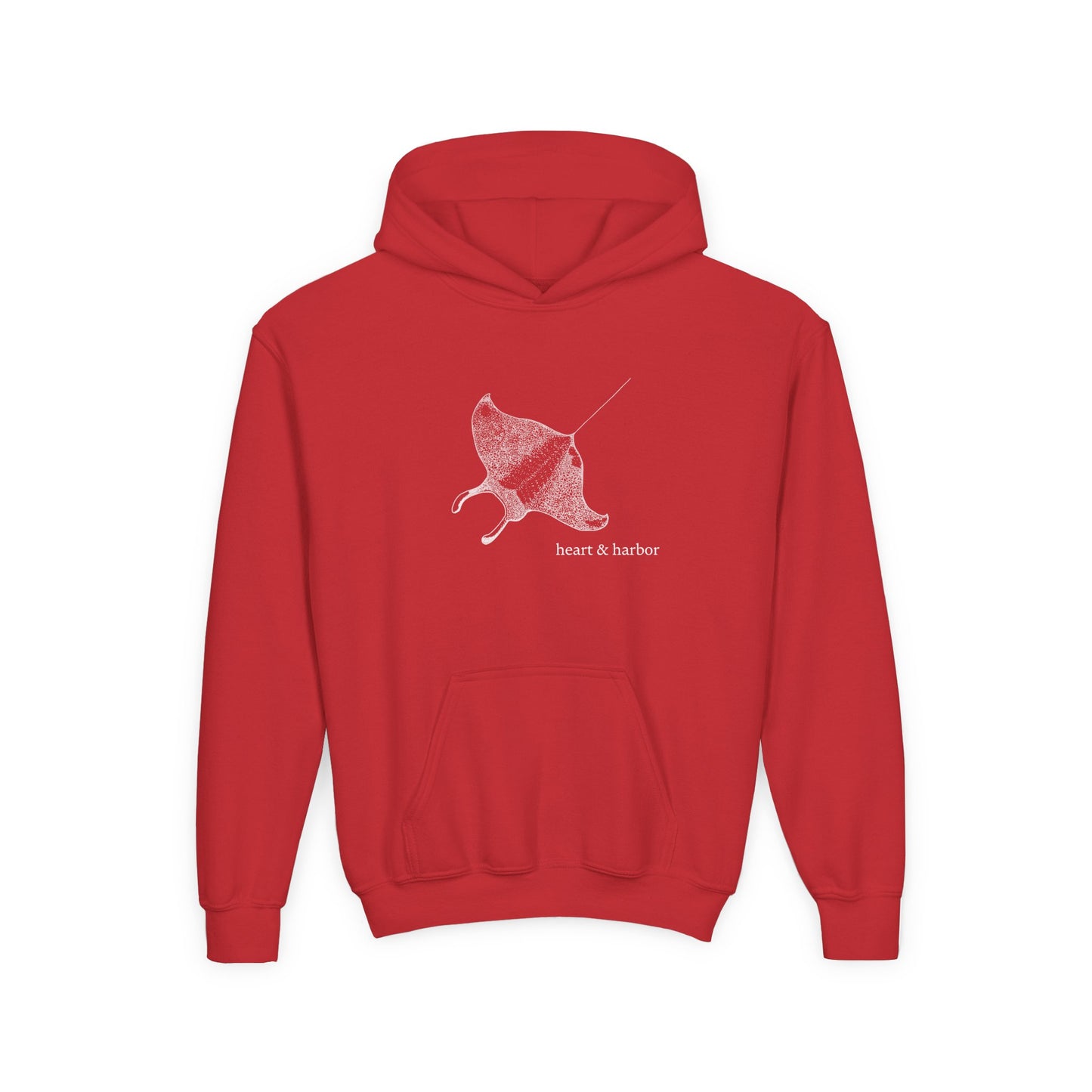 Manta Ray Kids Hoodie | Hand-Drawn | Heart & Harbor | multiple colors