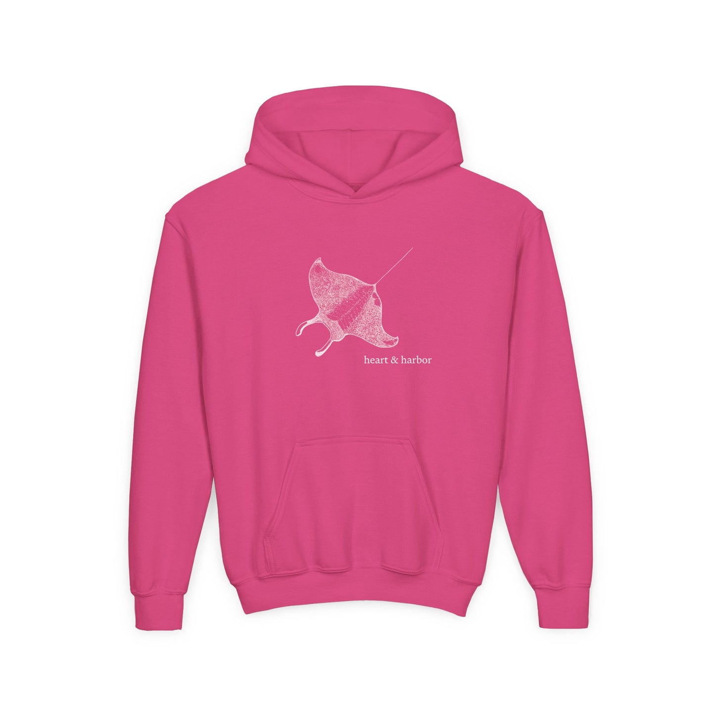 Manta Ray Kids Hoodie | Hand-Drawn | Heart & Harbor | multiple colors