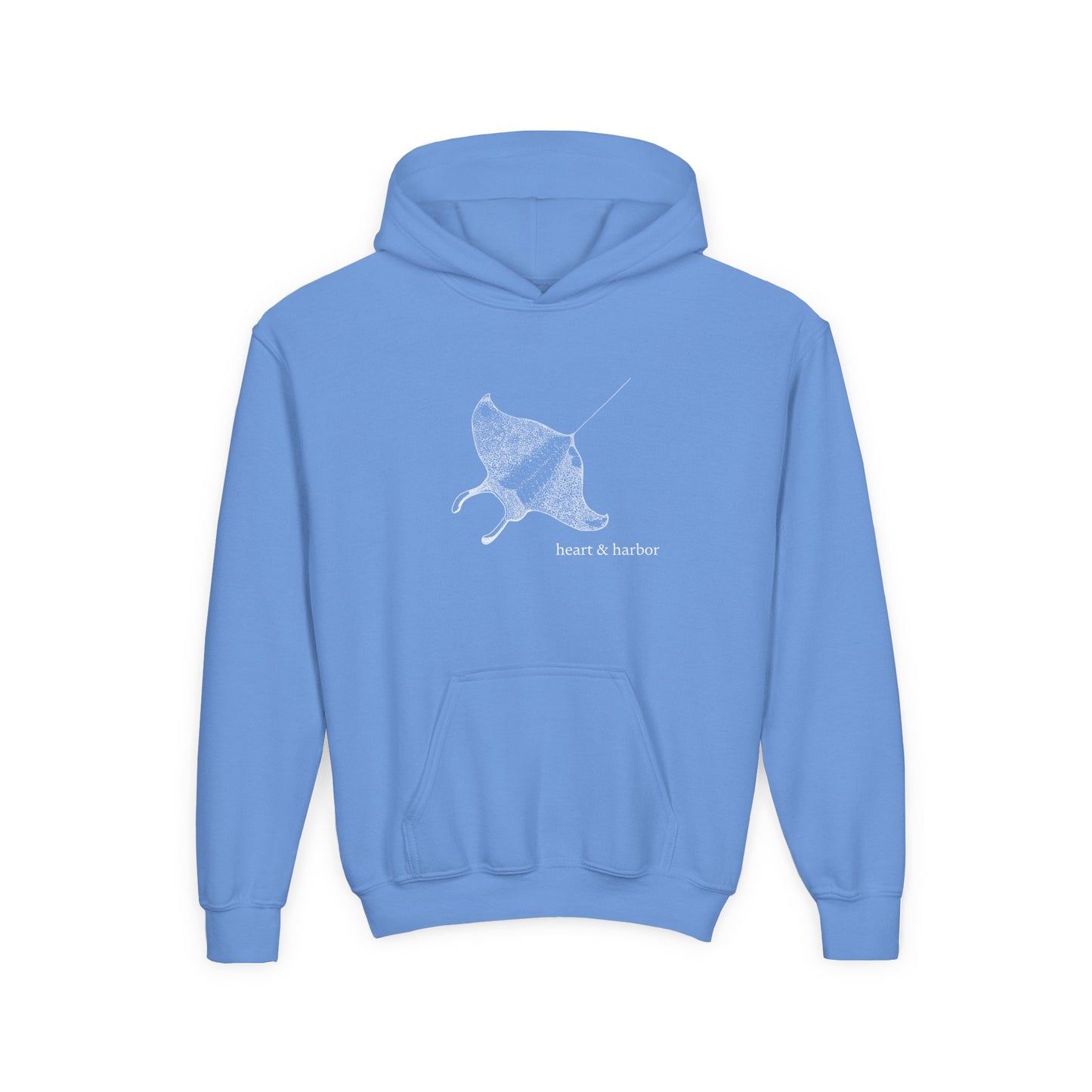 Manta Ray Kids Hoodie | Hand-Drawn | Heart & Harbor | multiple colors
