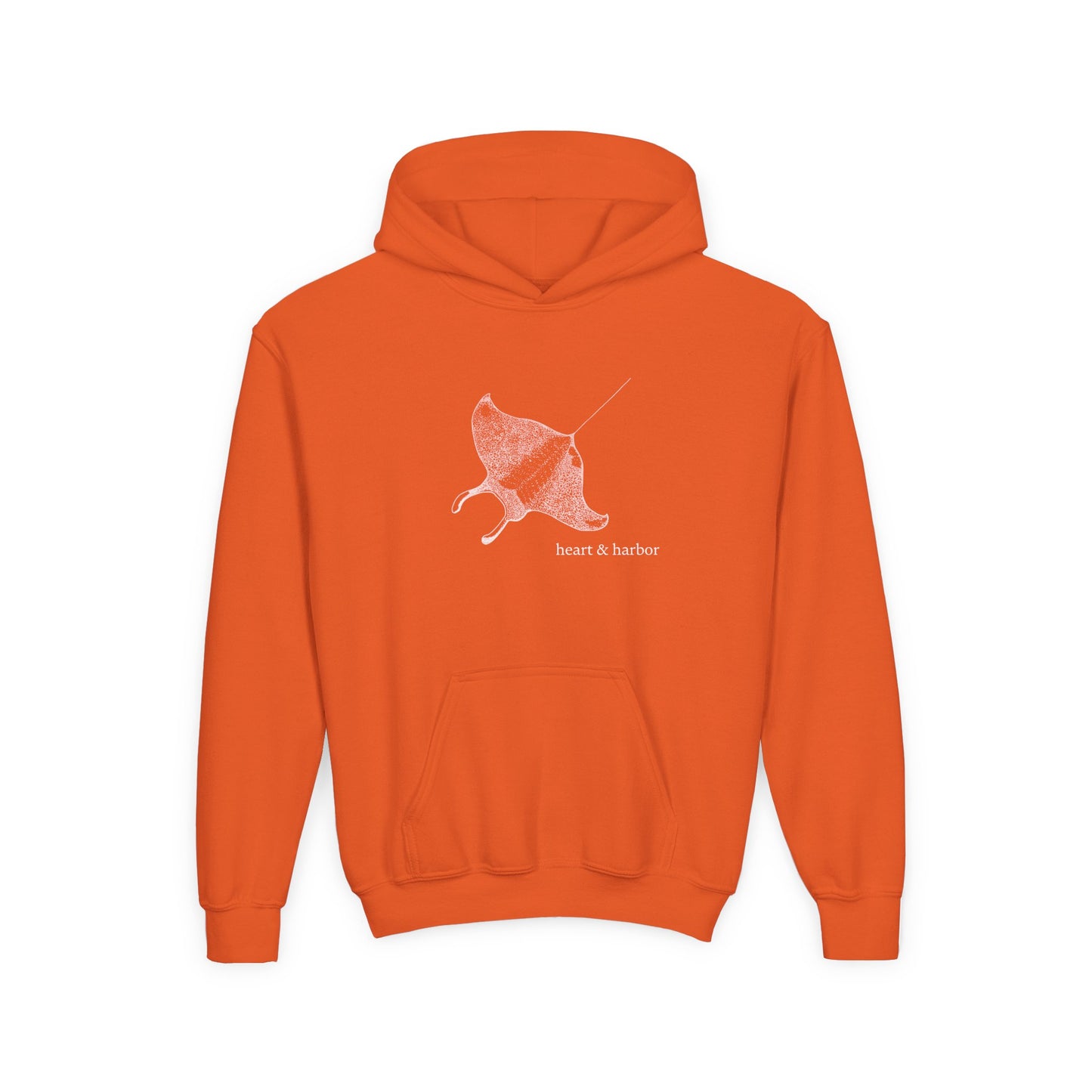 Manta Ray Kids Hoodie | Hand-Drawn | Heart & Harbor | multiple colors
