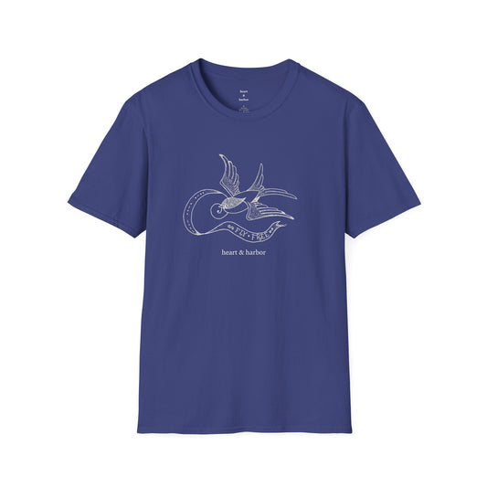 Traditional Tattoo Swallow T-Shirt - Fly Free Design