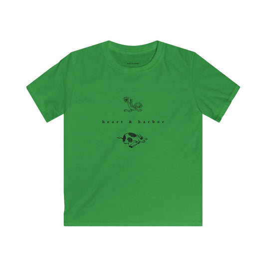 Chicken & Pig Kids T-Shirt | Hand Drawn | Heart & Harbor | multiple colors