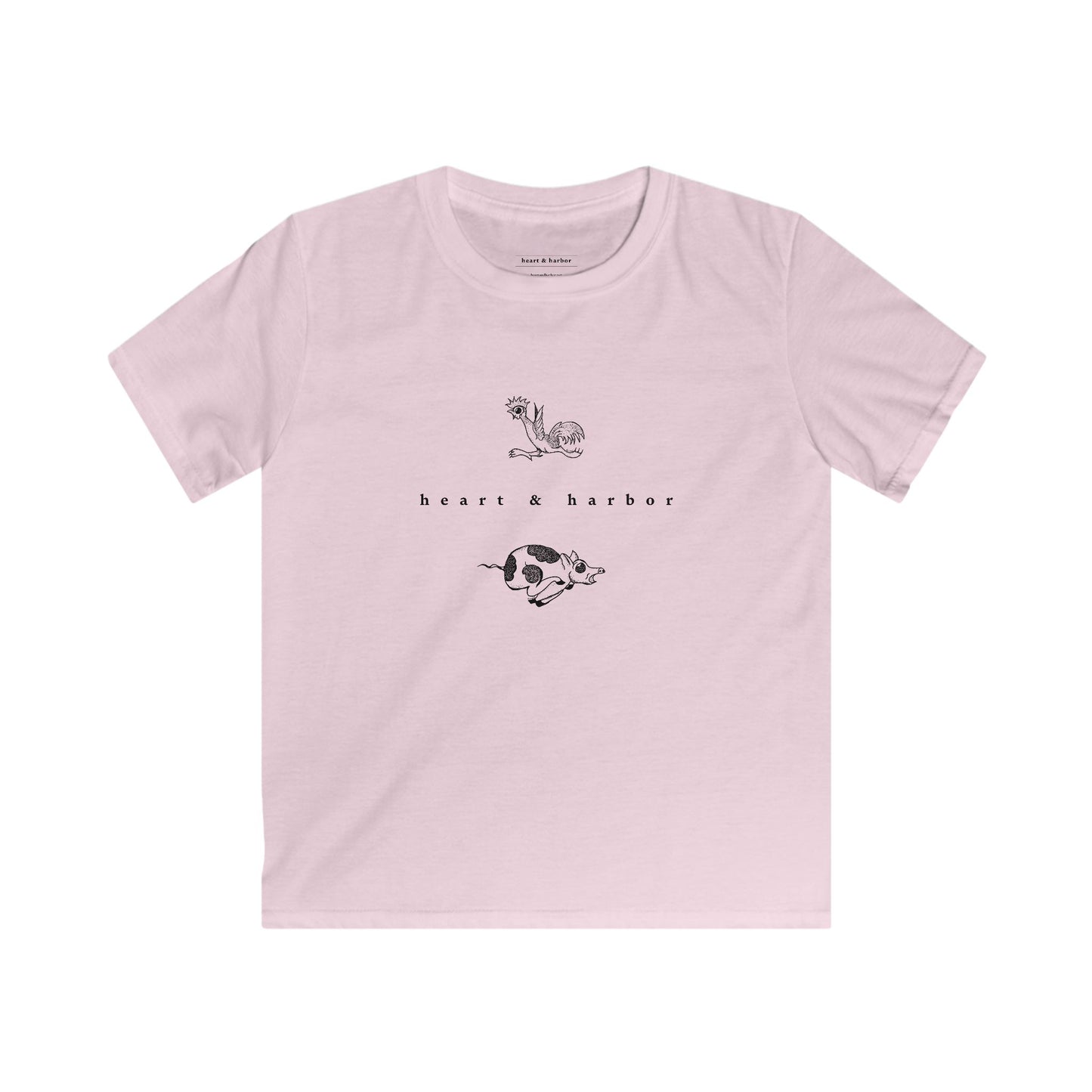 Chicken & Pig Kids T-Shirt | Hand Drawn | Heart & Harbor | multiple colors