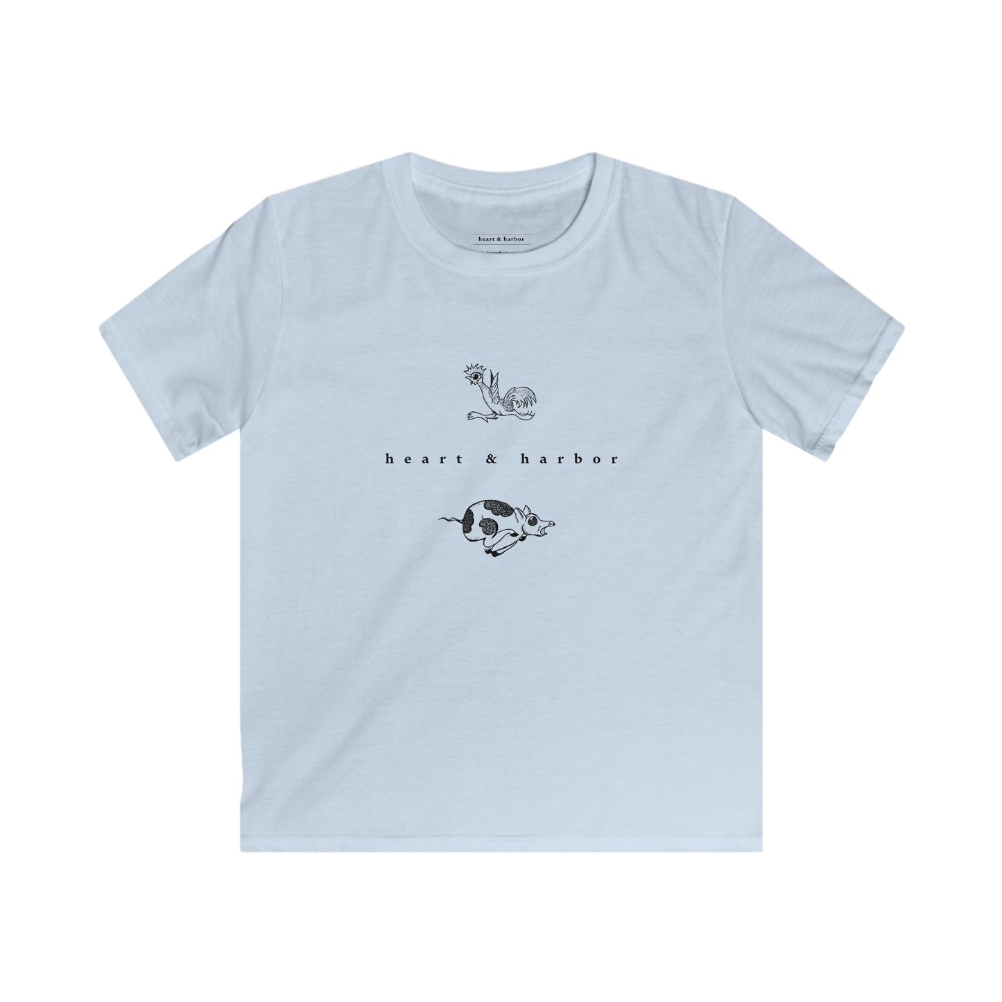 Chicken & Pig Kids T-Shirt | Hand Drawn | Heart & Harbor | multiple colors