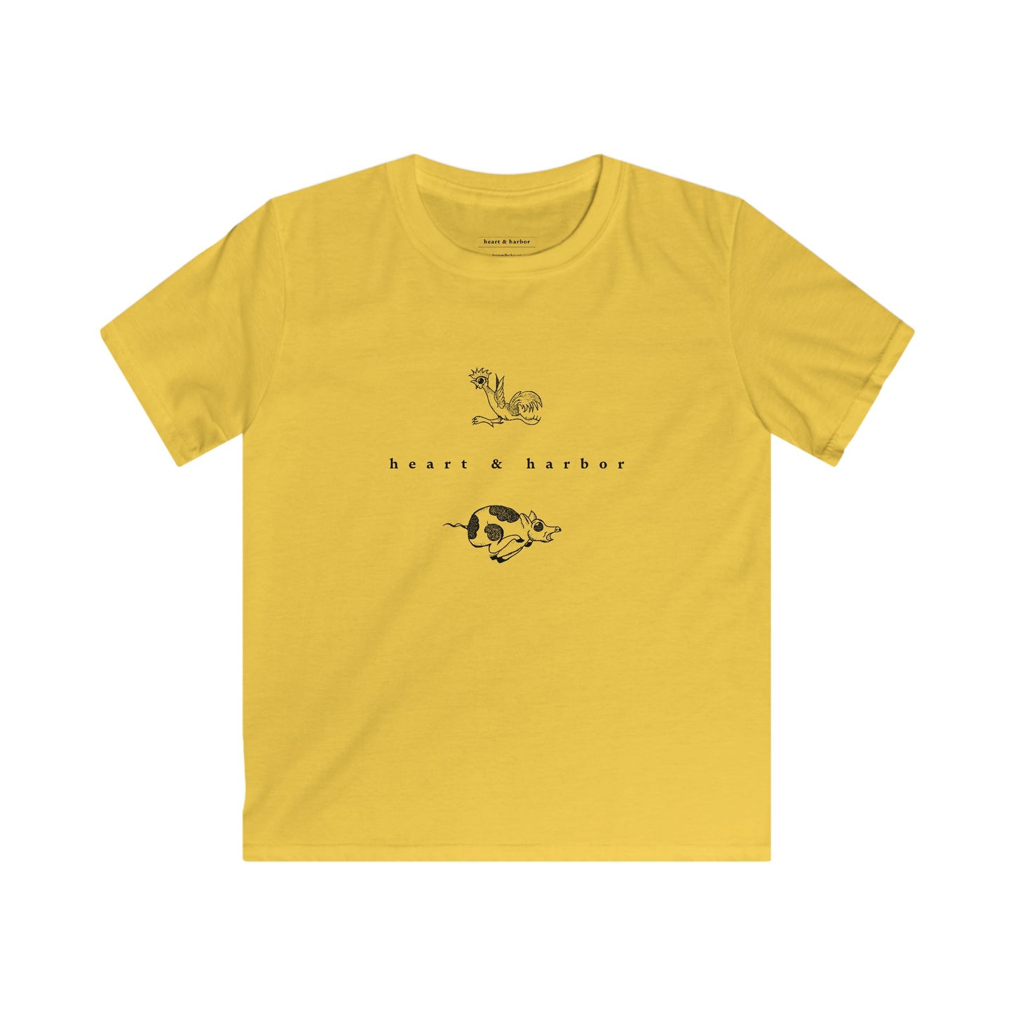 Chicken & Pig Kids T-Shirt | Hand Drawn | Heart & Harbor | multiple colors