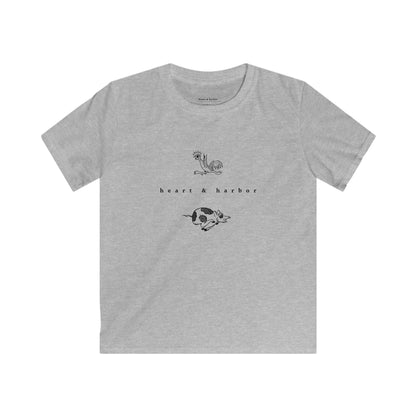 Chicken & Pig Kids T-Shirt | Hand Drawn | Heart & Harbor | multiple colors