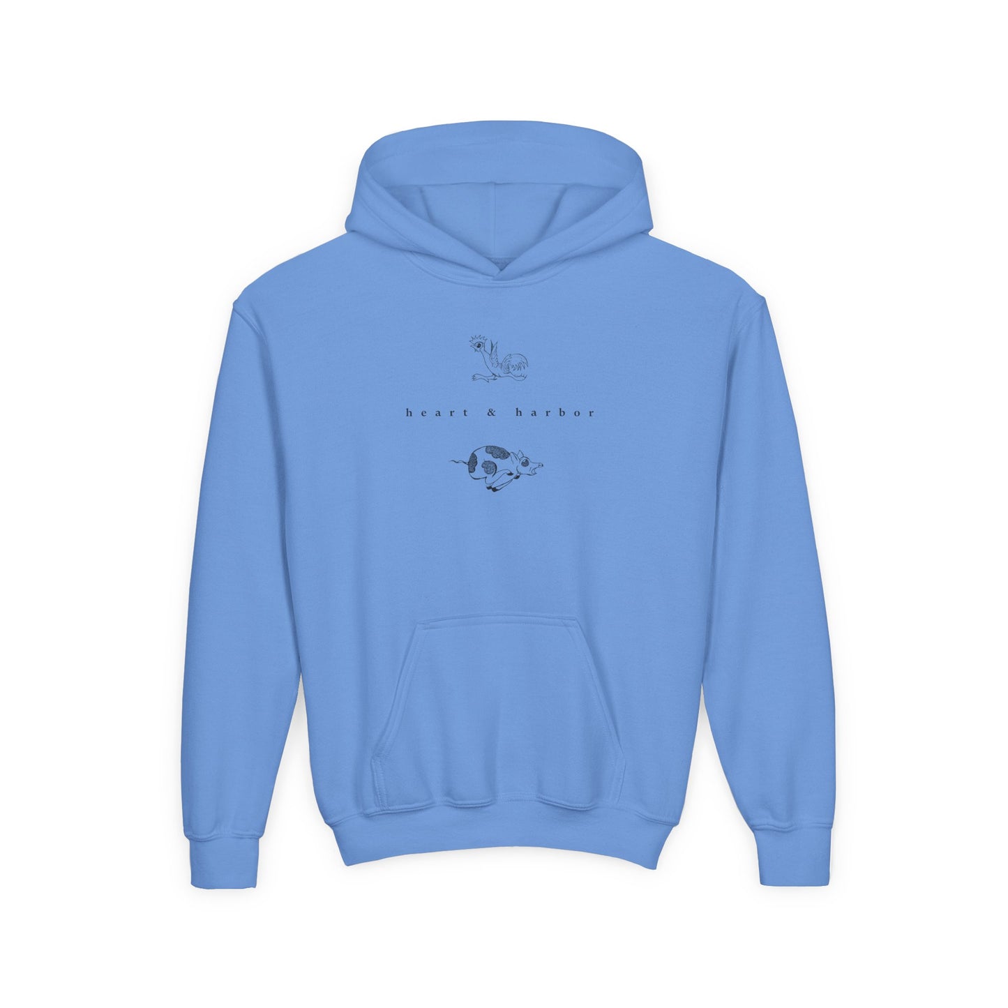 Chicken & Pig Kids Hoodie | Hand-Drawn | Heart & Harbor | multiple colors