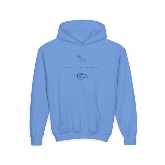 Chicken & Pig Kids Hoodie | Hand-Drawn | Heart & Harbor | multiple colors