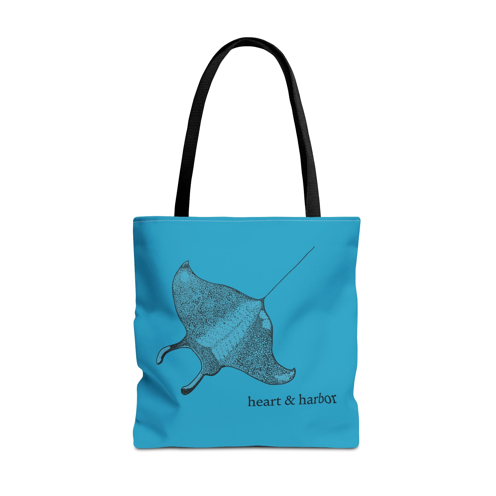 Manta Ray | Illustrated Tote Bag | heart & harbor | Turquoise