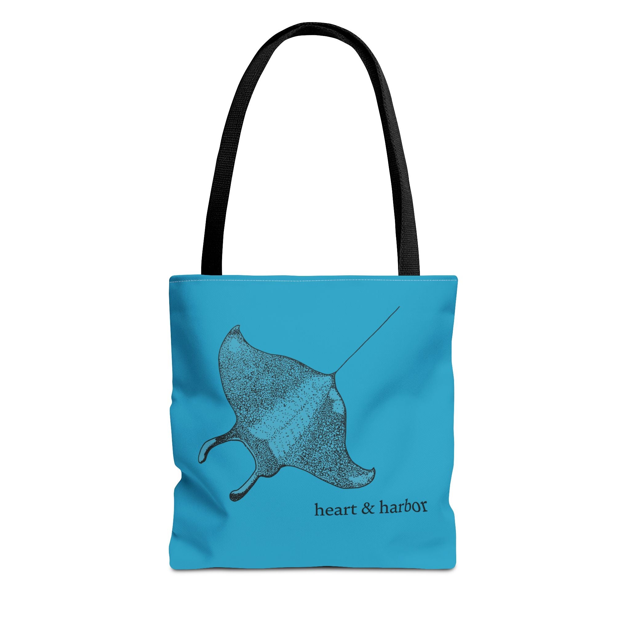 Manta Ray | Illustrated Tote Bag | heart & harbor | Turquoise