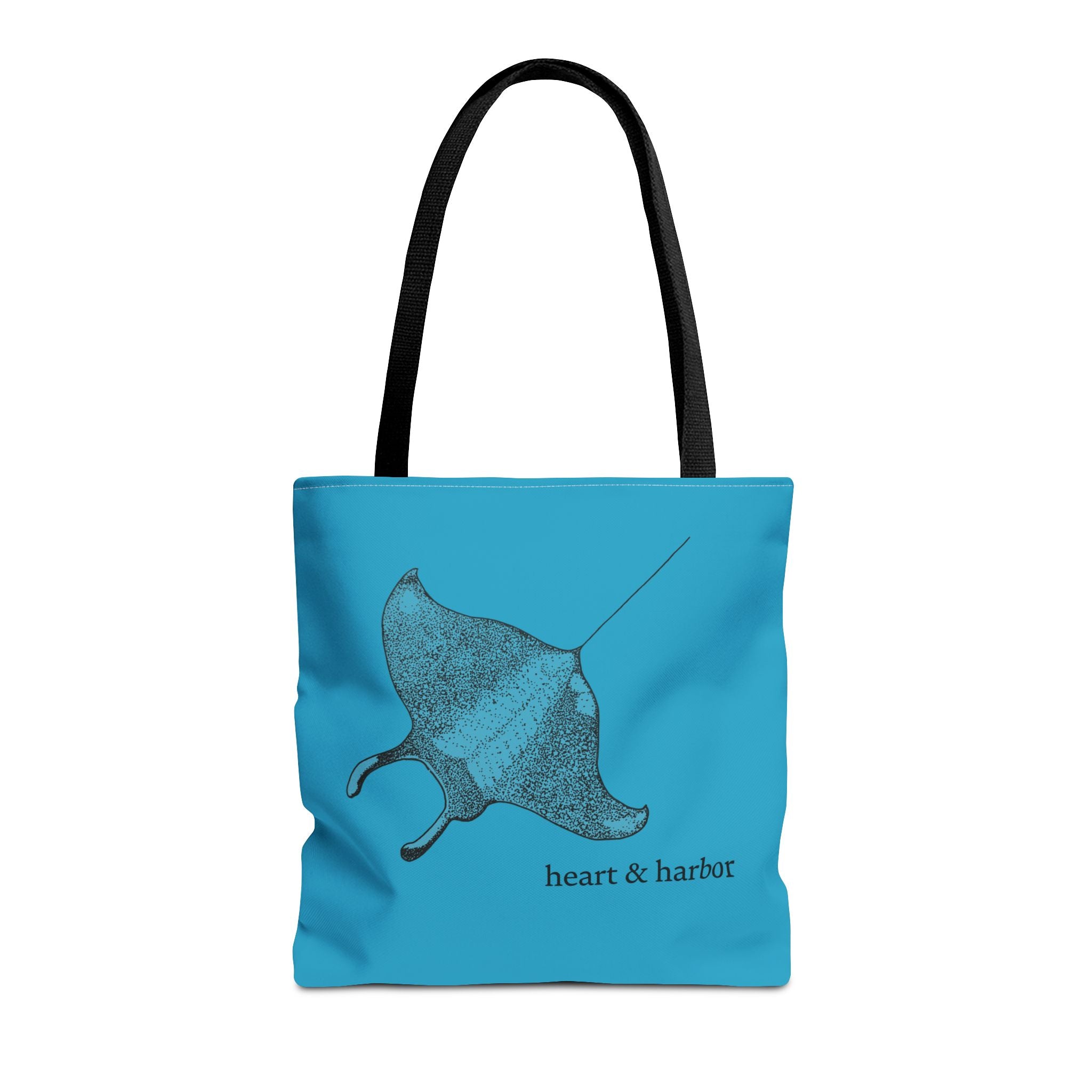 Manta Ray | Illustrated Tote Bag | heart & harbor | Turquoise