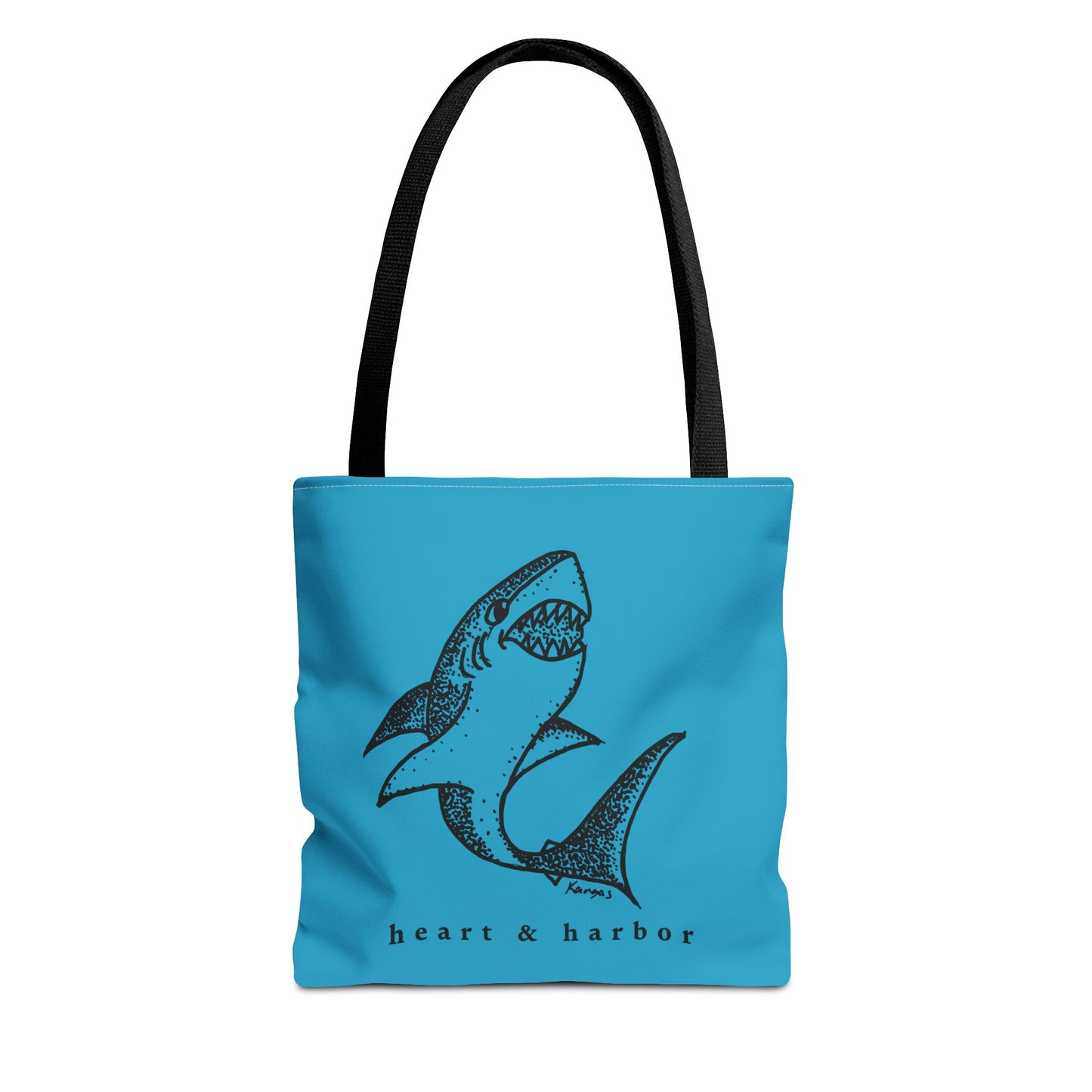 Shark | Illustrated Tote Bag | heart & harbor | Turquoise