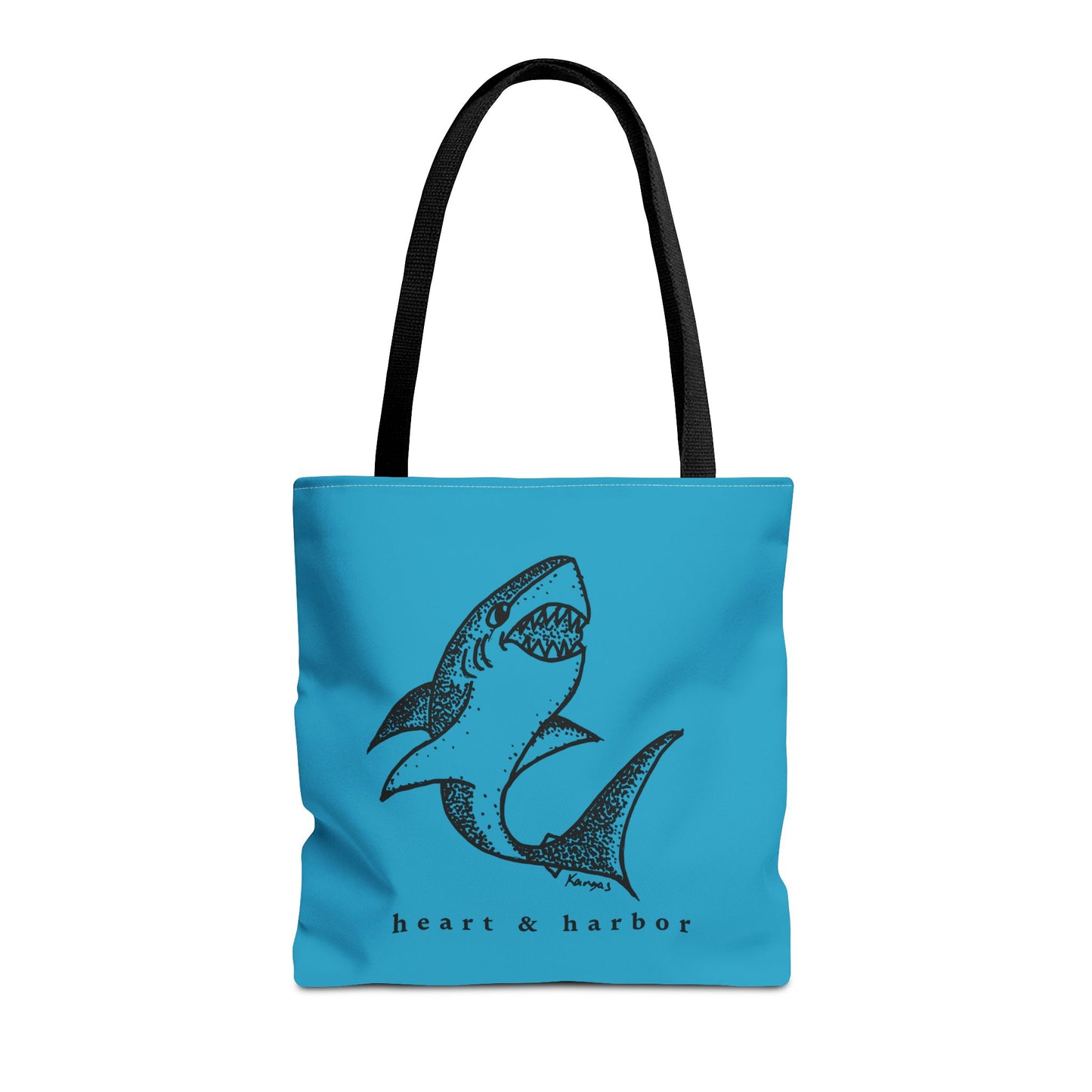 Shark | Illustrated Tote Bag | heart & harbor | Turquoise