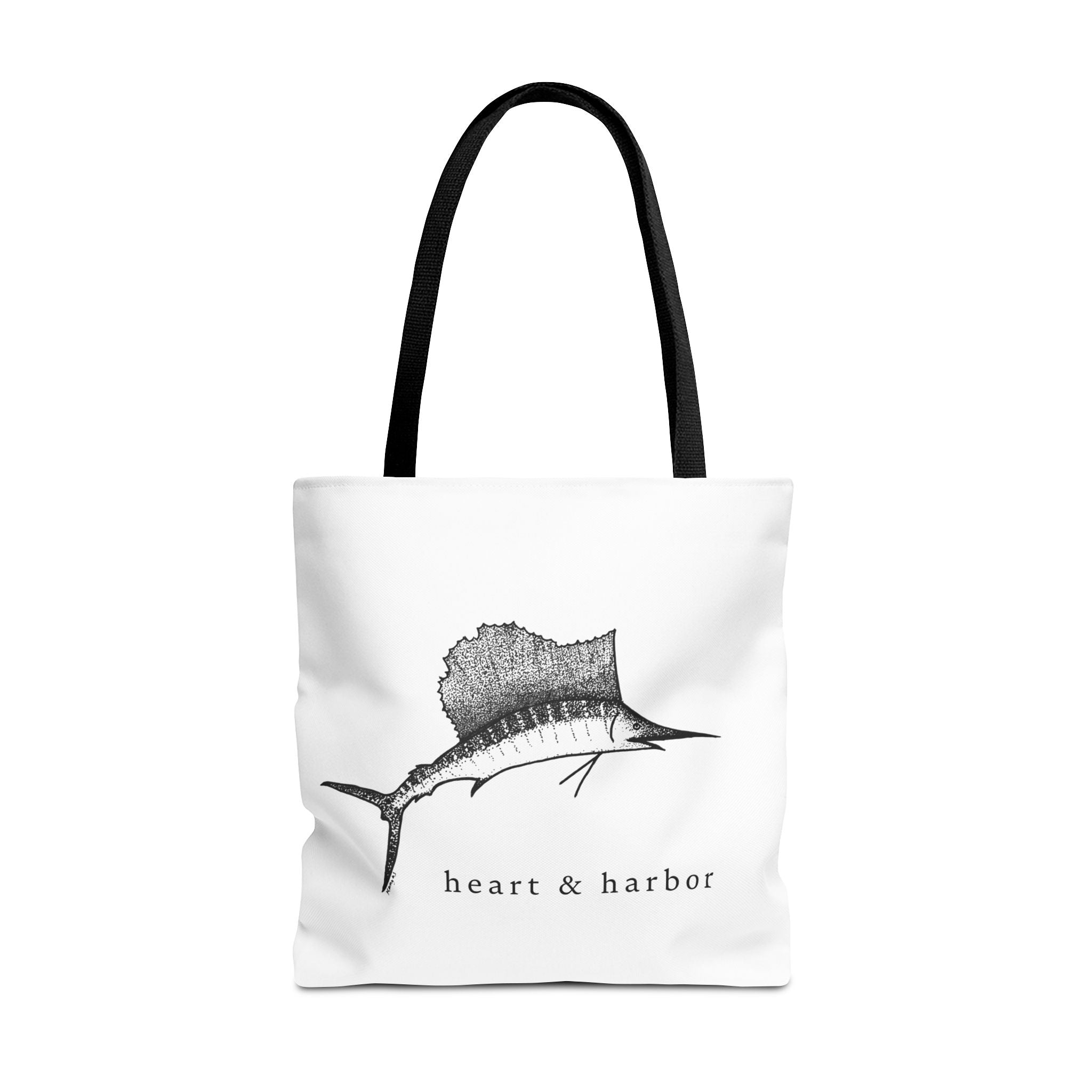 Sailfish | Illustrated Tote Bag | heart & harbor | White
