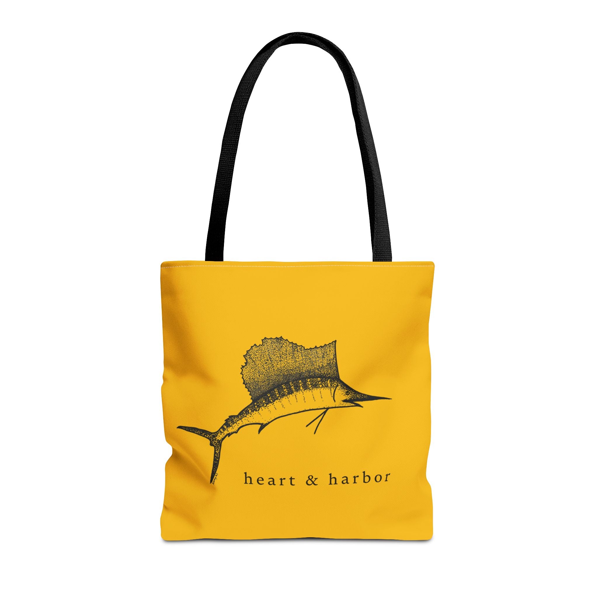 Sailfish | Illustrated Tote Bag | heart & harbor | Yellow