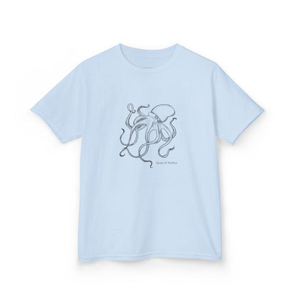 Kids Hand Drawn Octopus Design T-shirt