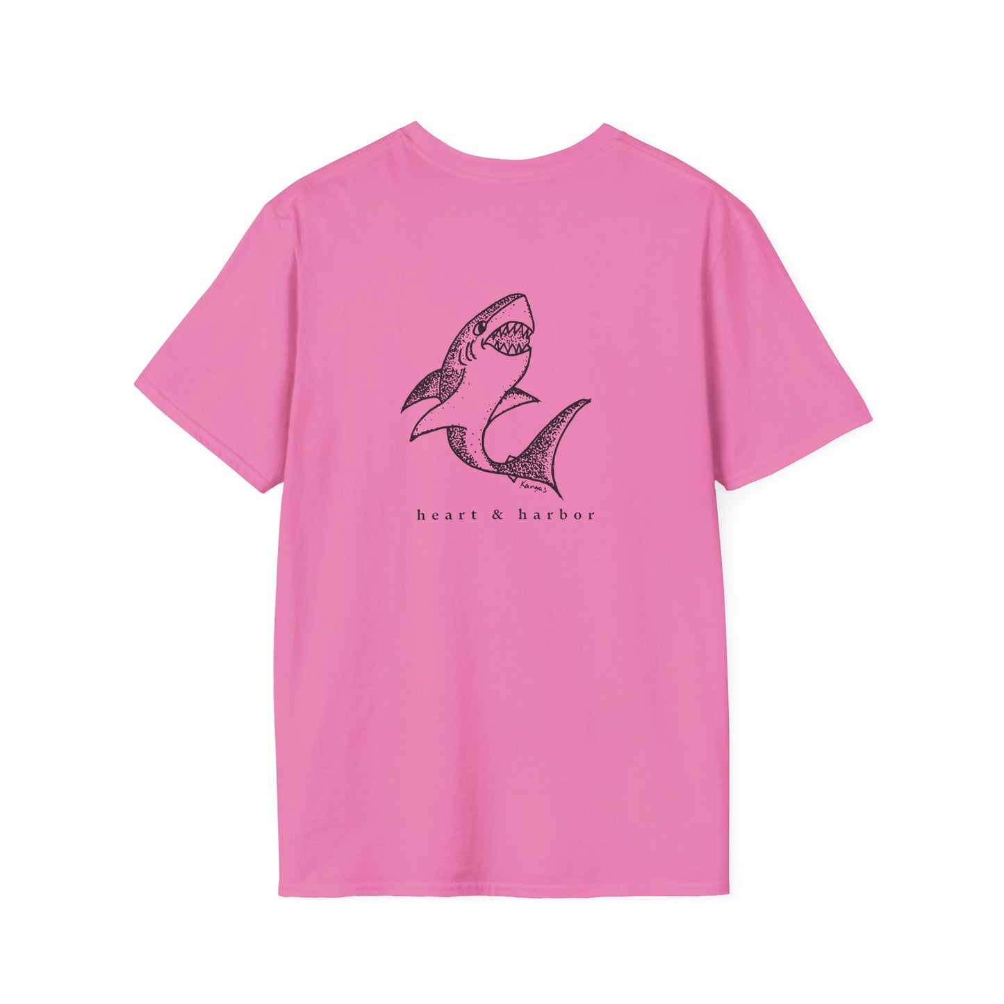 Shark T-Shirt | Back Design | Hand-Drawn | Multiple Colors