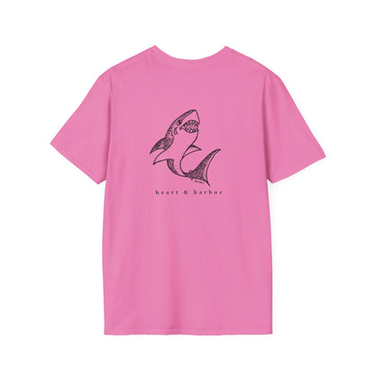 Shark T-Shirt | Back Design | Hand-Drawn | Multiple Colors