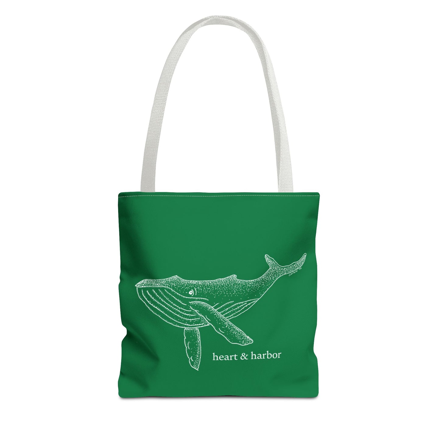 Whale Tote Bag - Dark Green