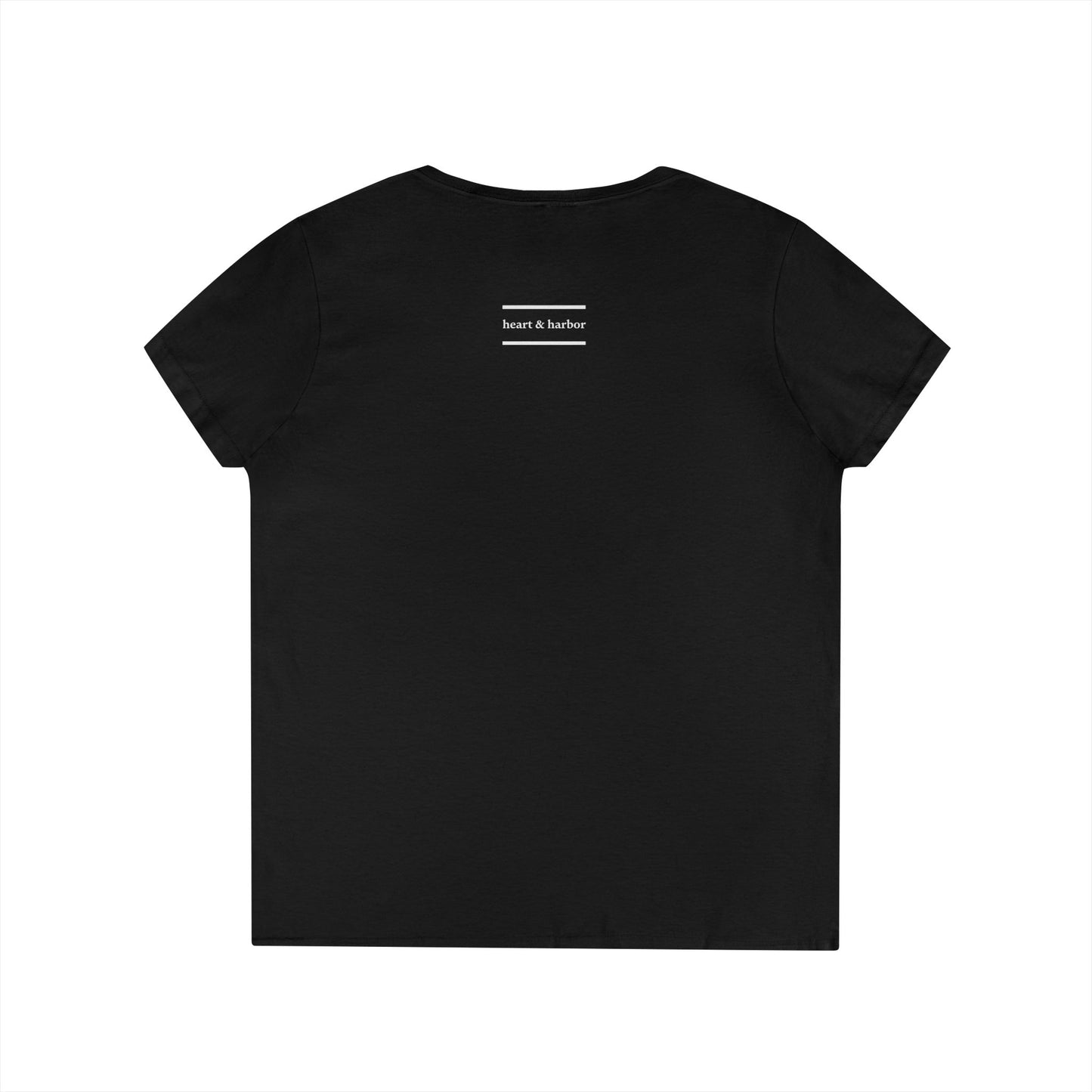 Octopus V-Neck T-Shirt for Women - Heart & Harbor - Black -Nautical Sea Life Tee