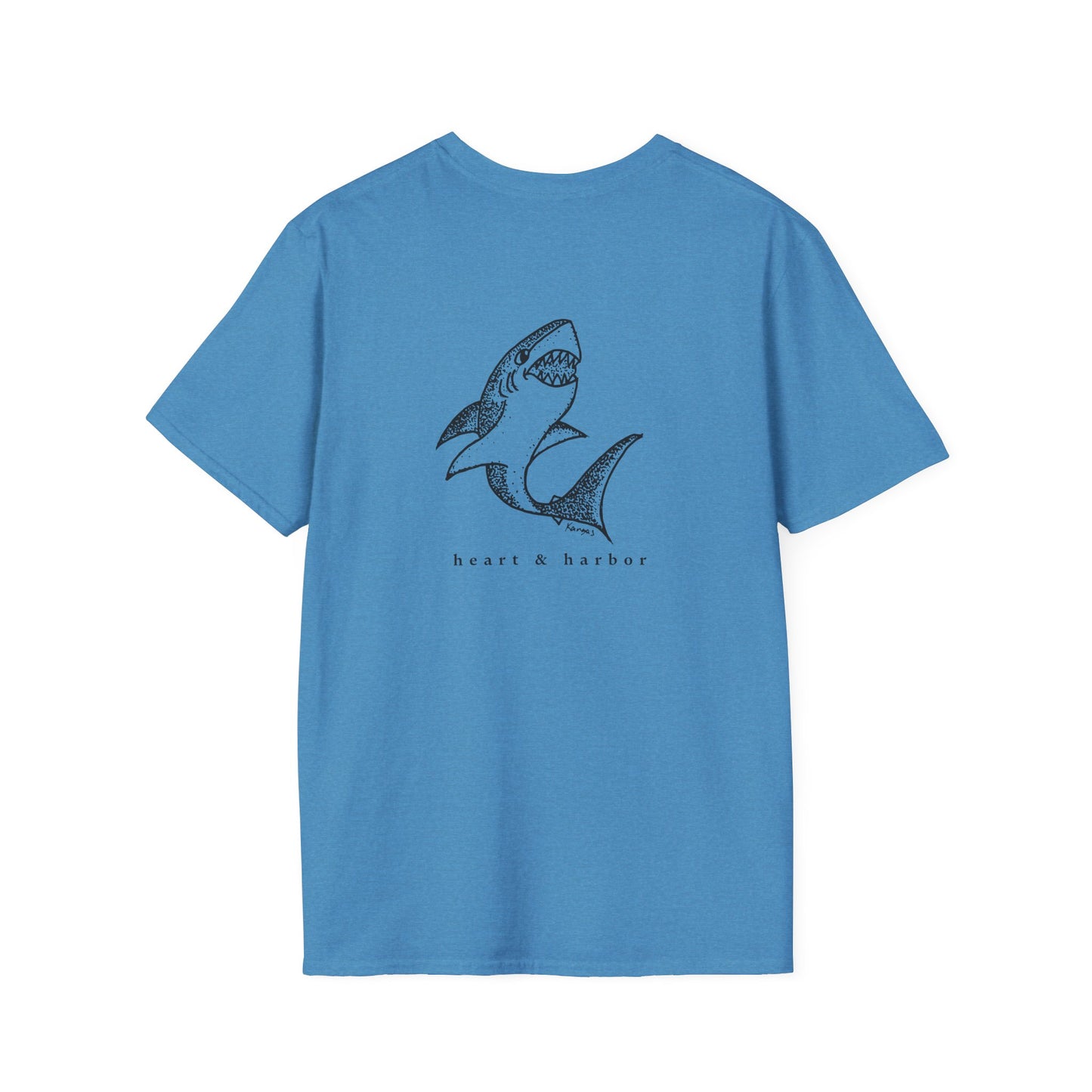 Shark T-Shirt | Back Design | Hand-Drawn | Multiple Colors