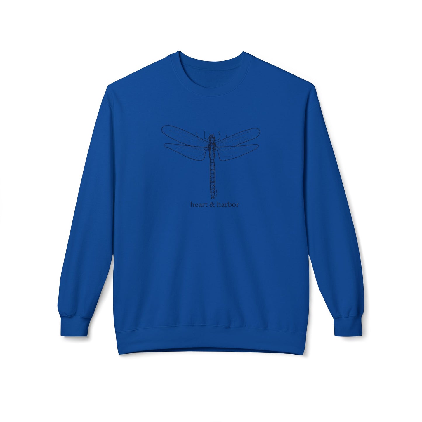 Dragonfly Crewneck Sweatshirt |  Unisex-Hand-Drawn-Sweatshirt | Heart & Harbor |Multiple colors