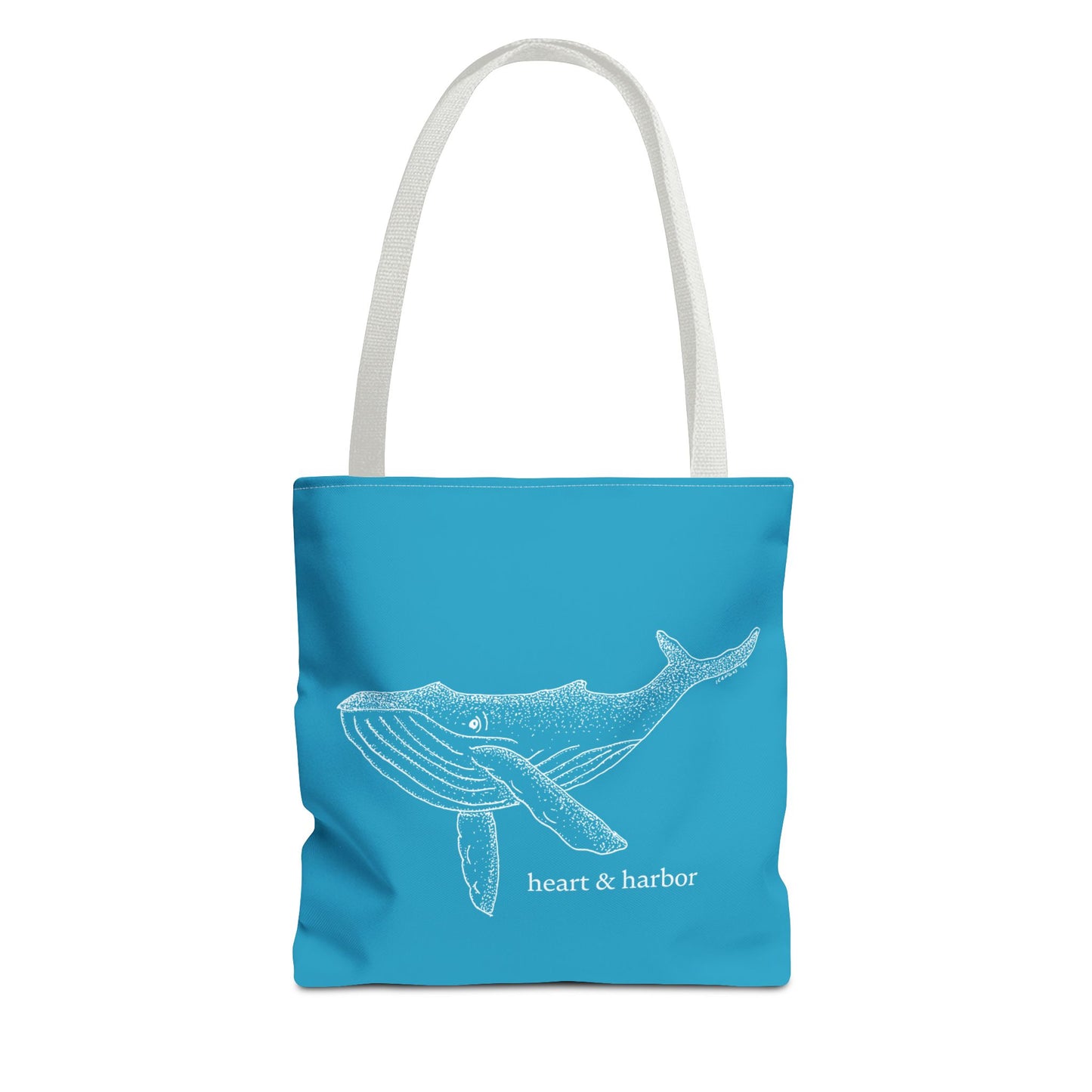 Whale Tote Bag - Turquoise